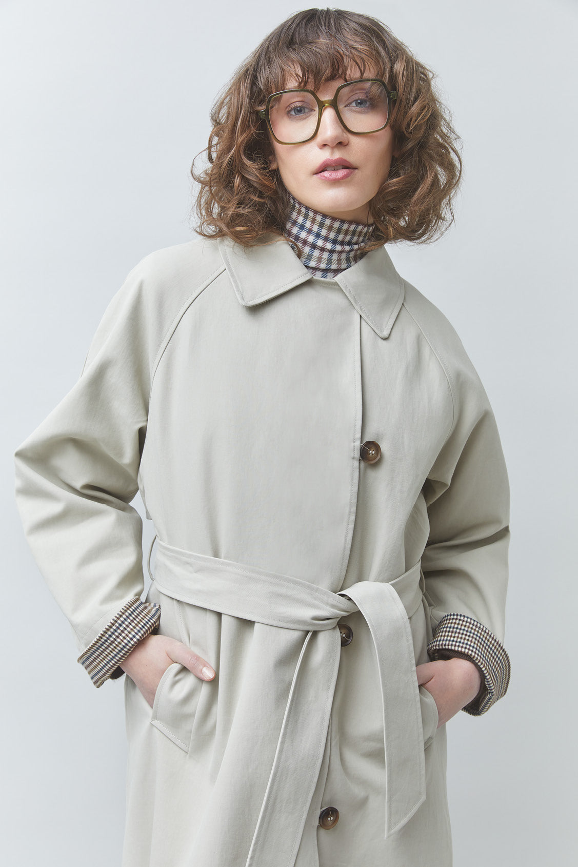 Escape Long belted trench coat