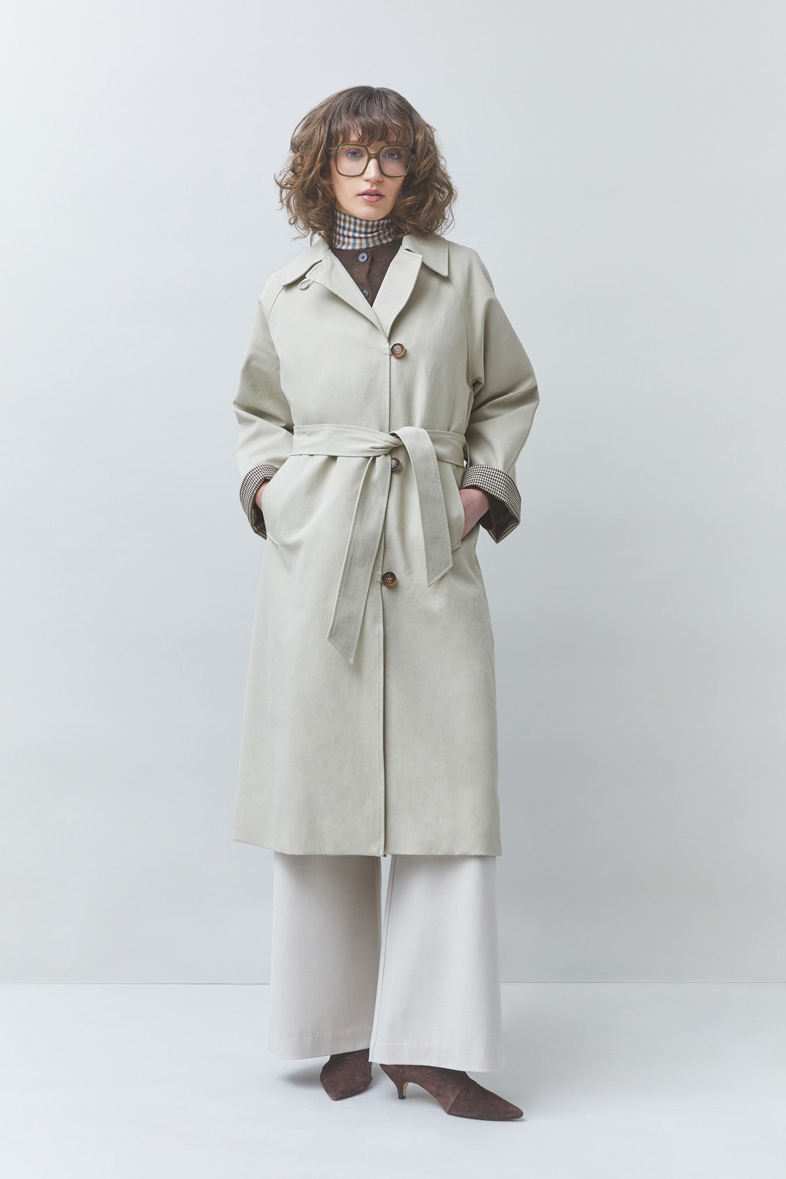 Escape Long belted trench coat