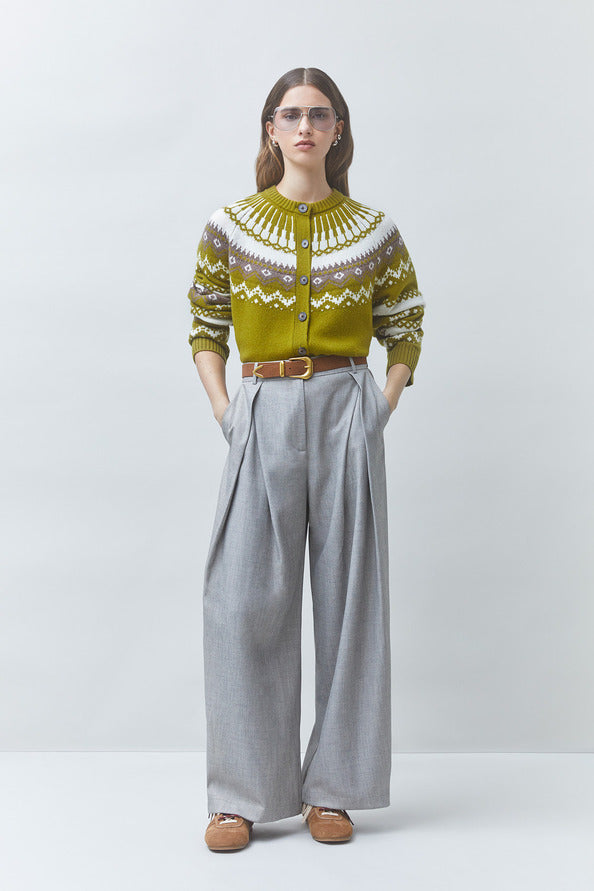 Gamori Jacquard Cardigan