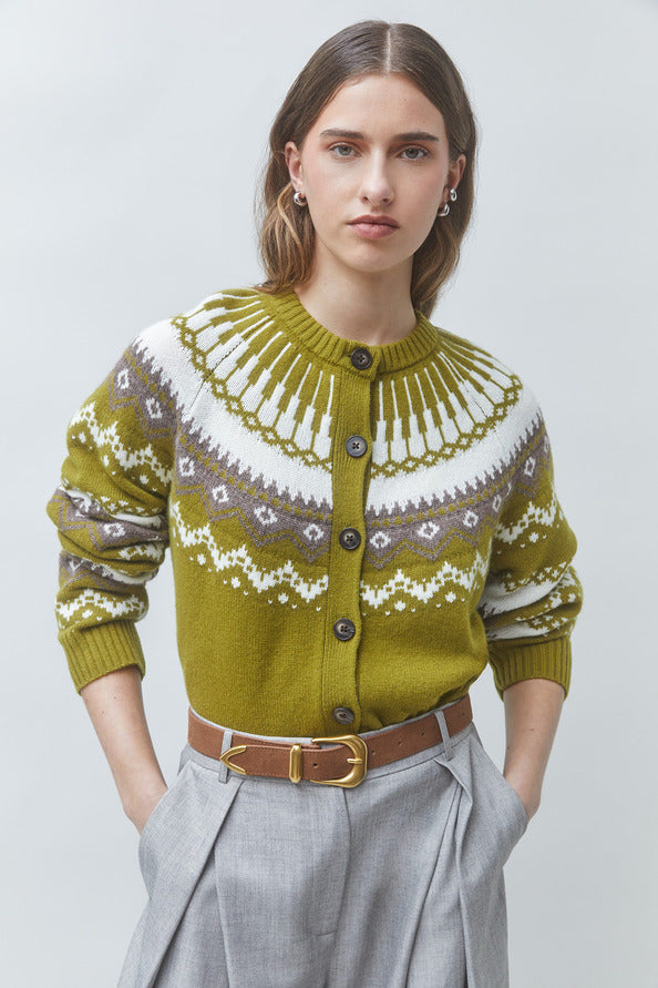 Gamori Jacquard Cardigan