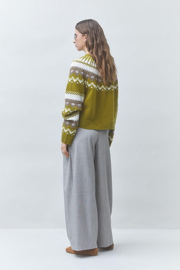 Gamori Jacquard Cardigan