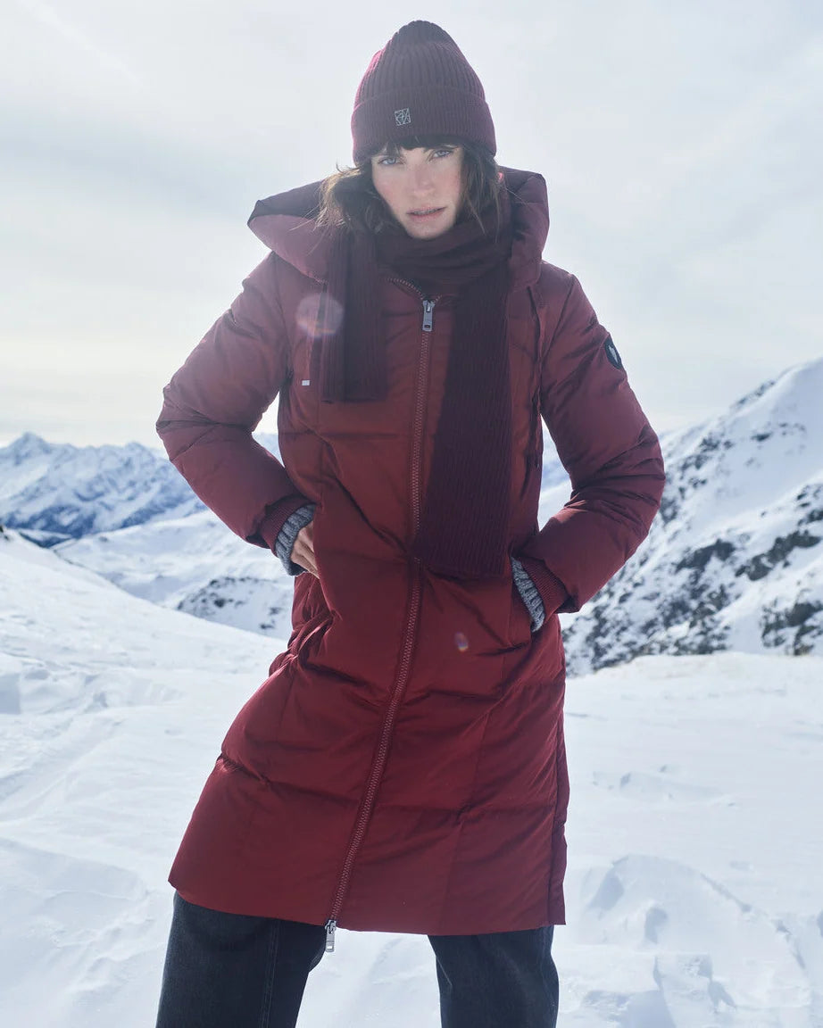 Tova Wool Rib Scarf Cabernet