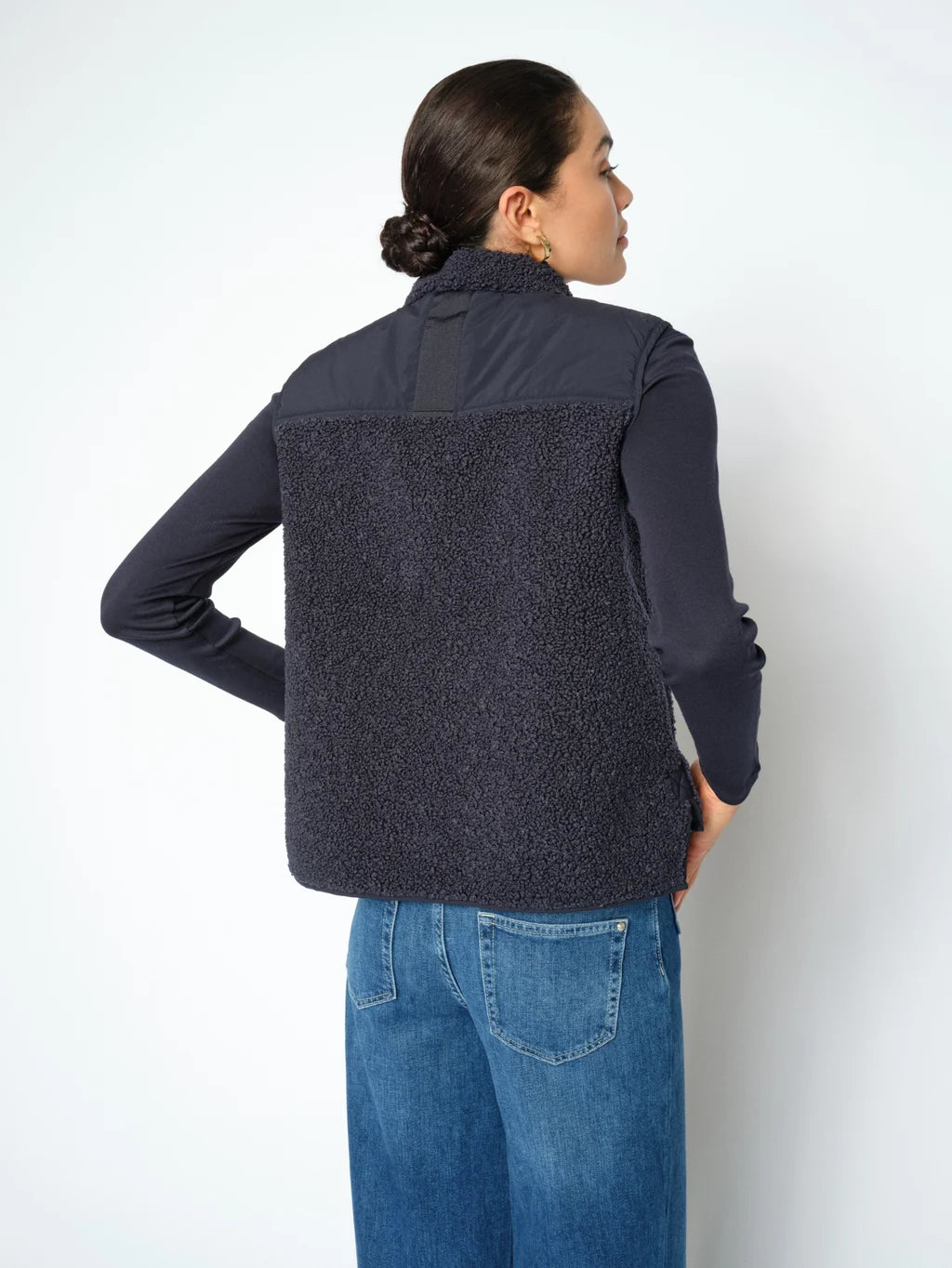 Rowe Eli Teddy Vest Navy