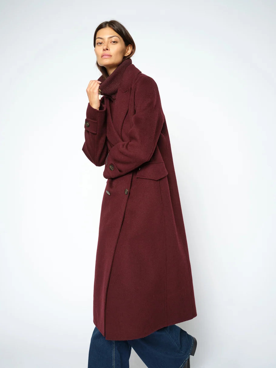 Alva Loisa Mock-Neck Coat