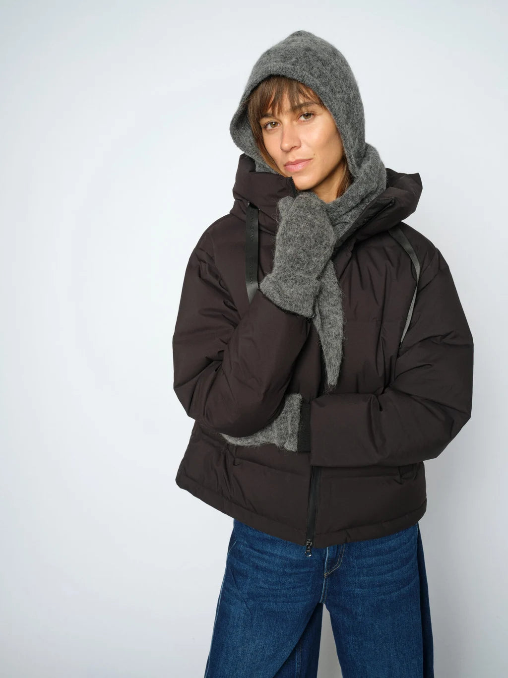Thora Hooded Scarf Thunderstorm