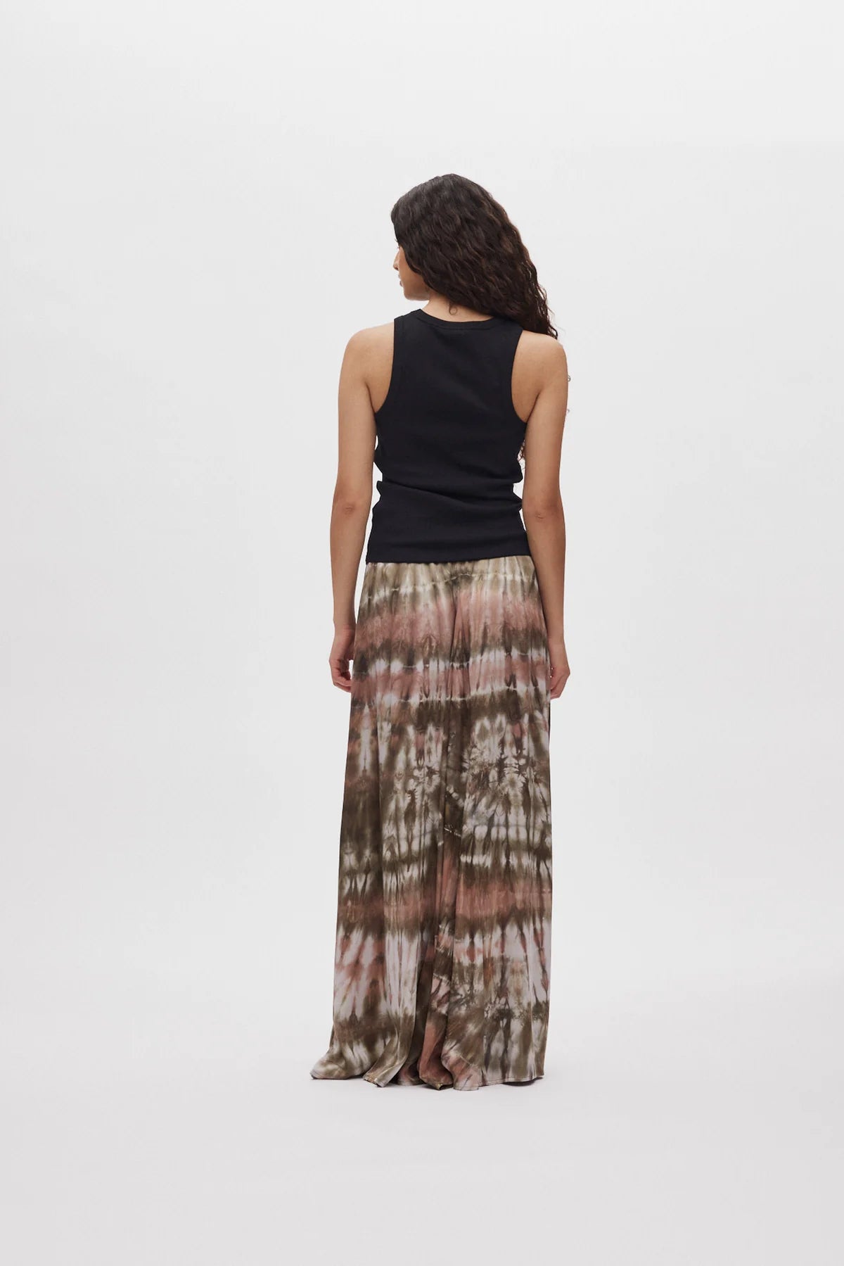 Henriette Lava Print Button Skirt