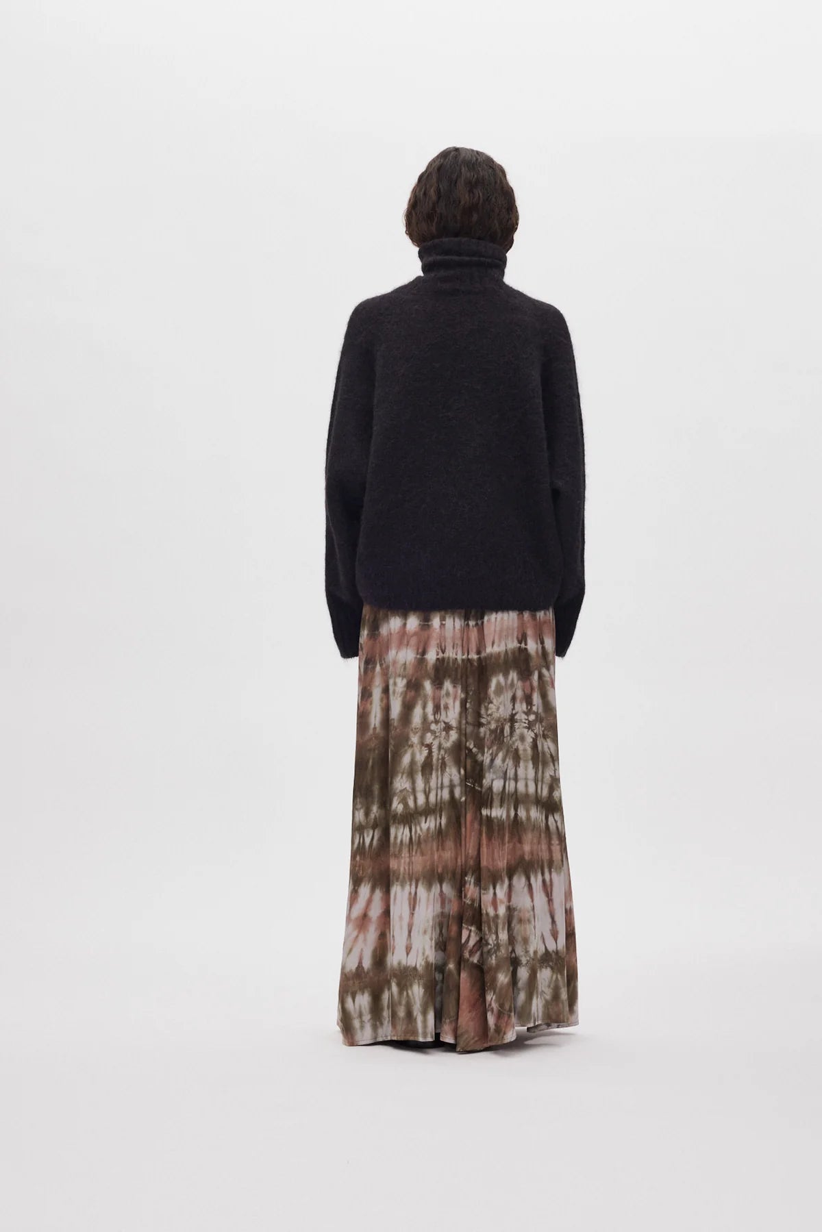 Henriette Lava Print Button Skirt