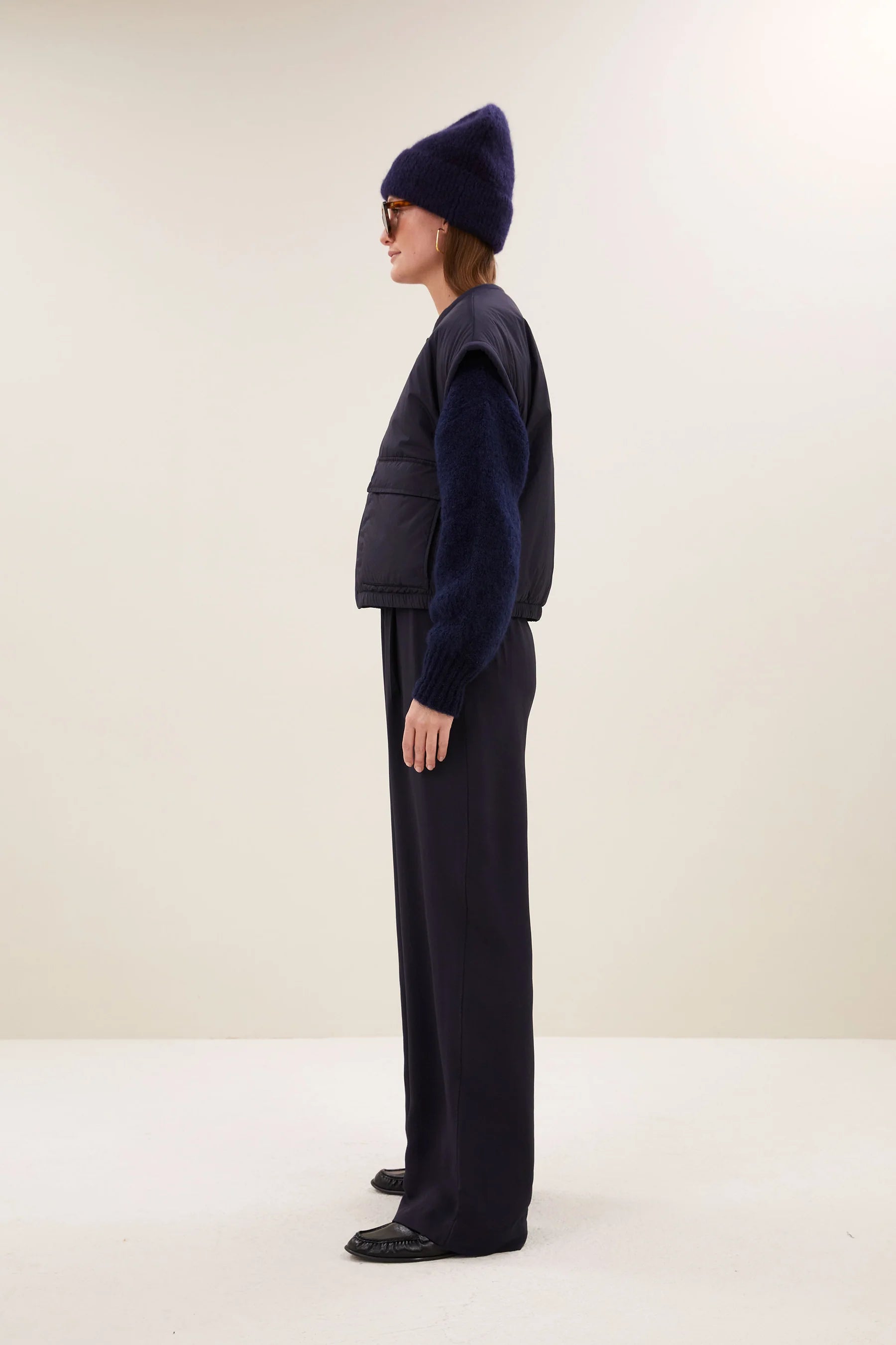 Gio Sleeveless Jacket Midnight