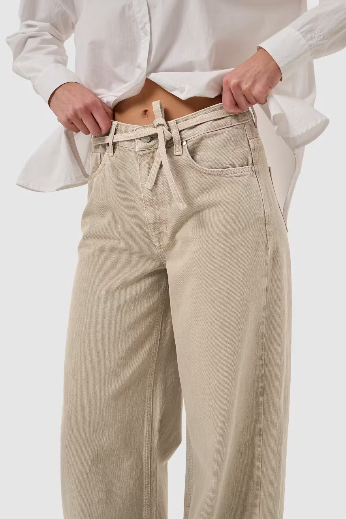 Karo Wide Jeans Silver Sage