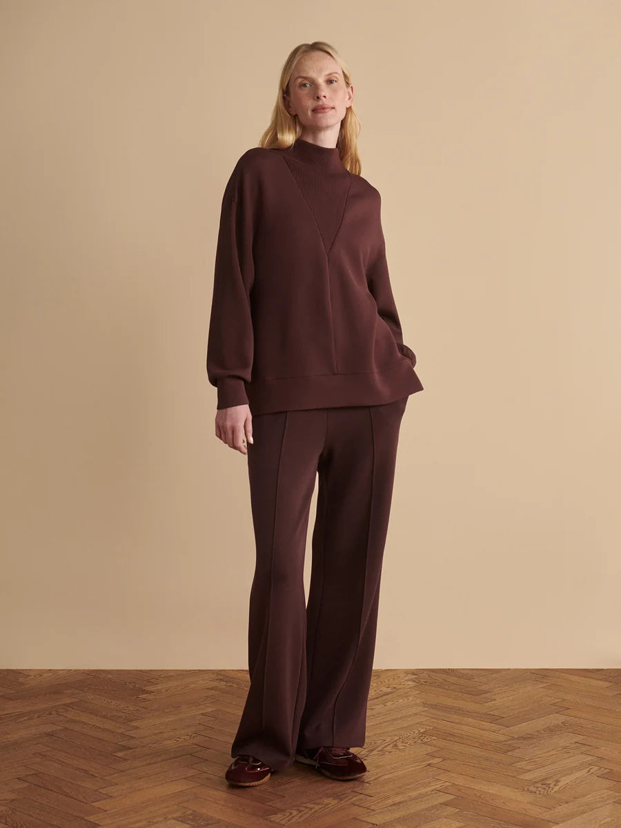30" Wide Leg Pant - Deep Mahogany