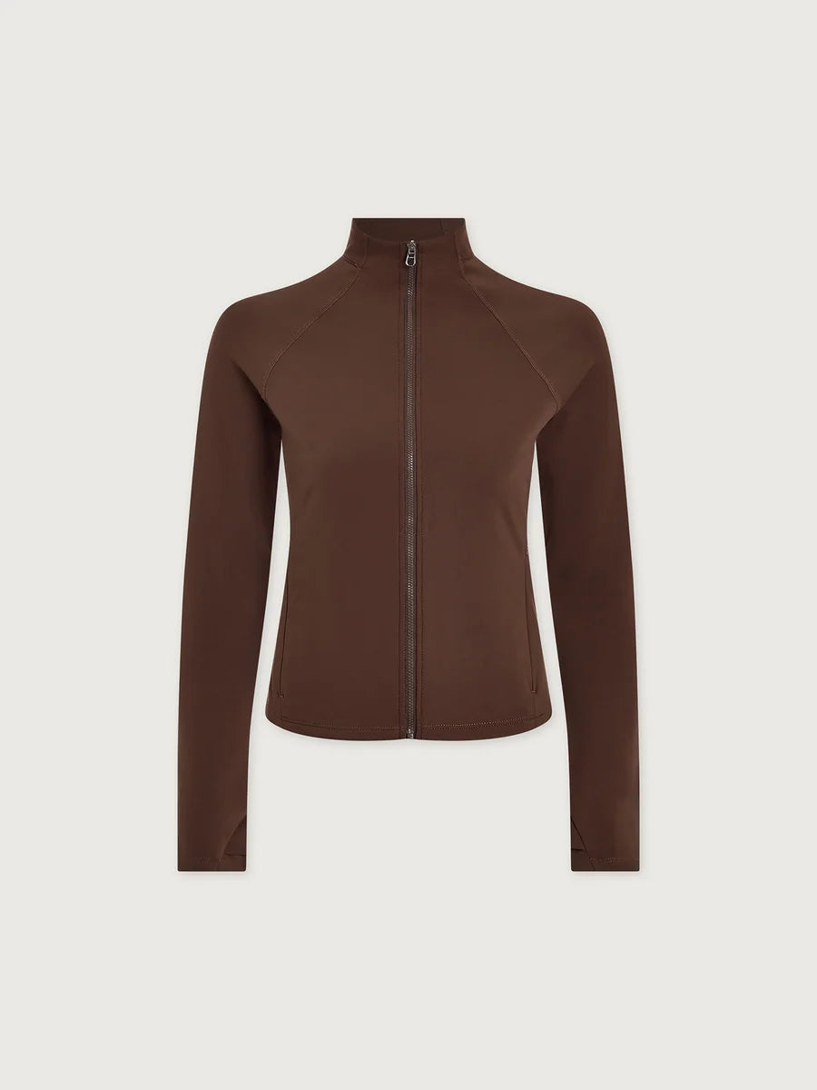Always Zip-Through Sweat - Deep Mahogany