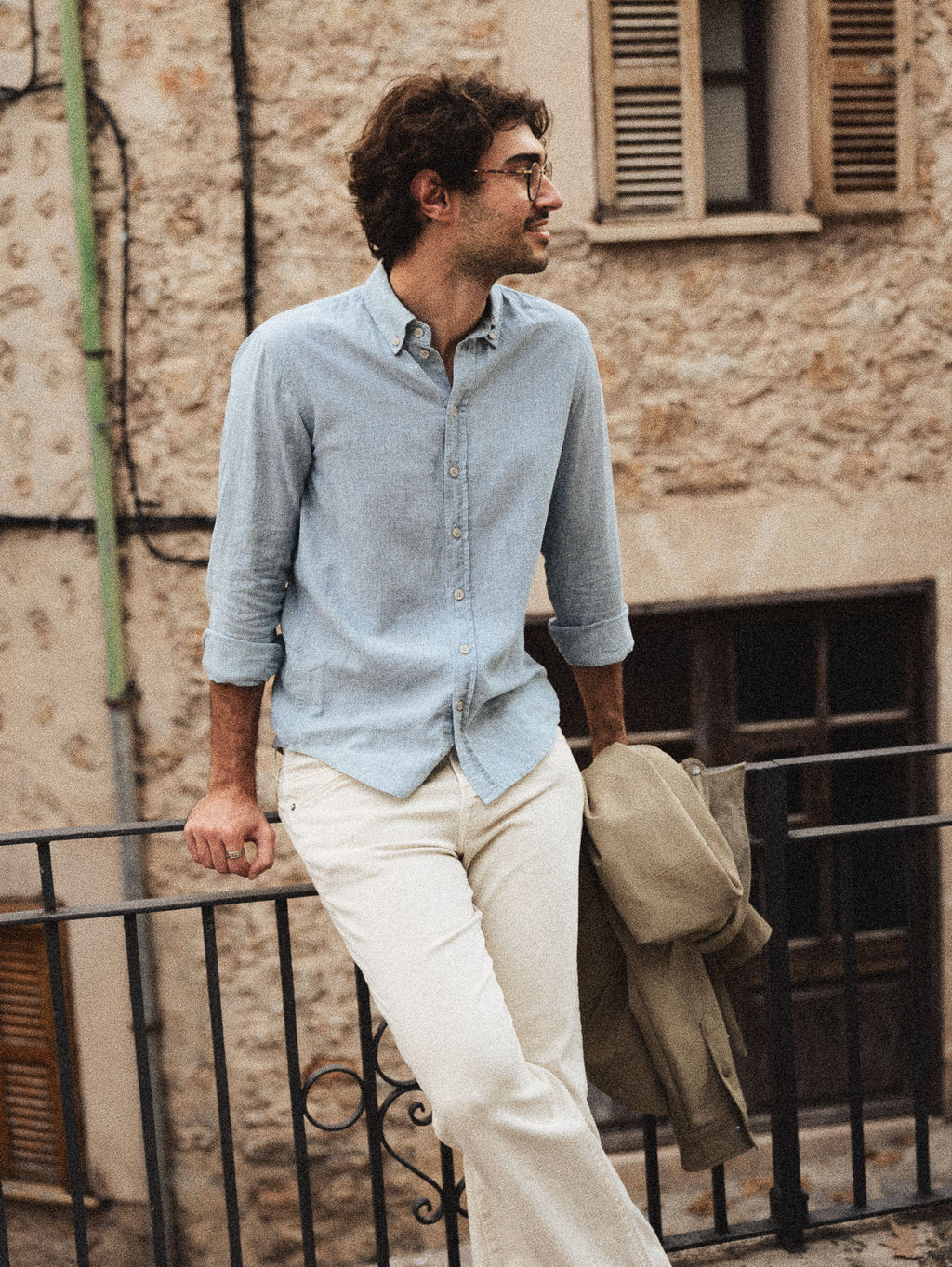 Mos Mosh Gallery Theo Linen Fine Stripe Shirt