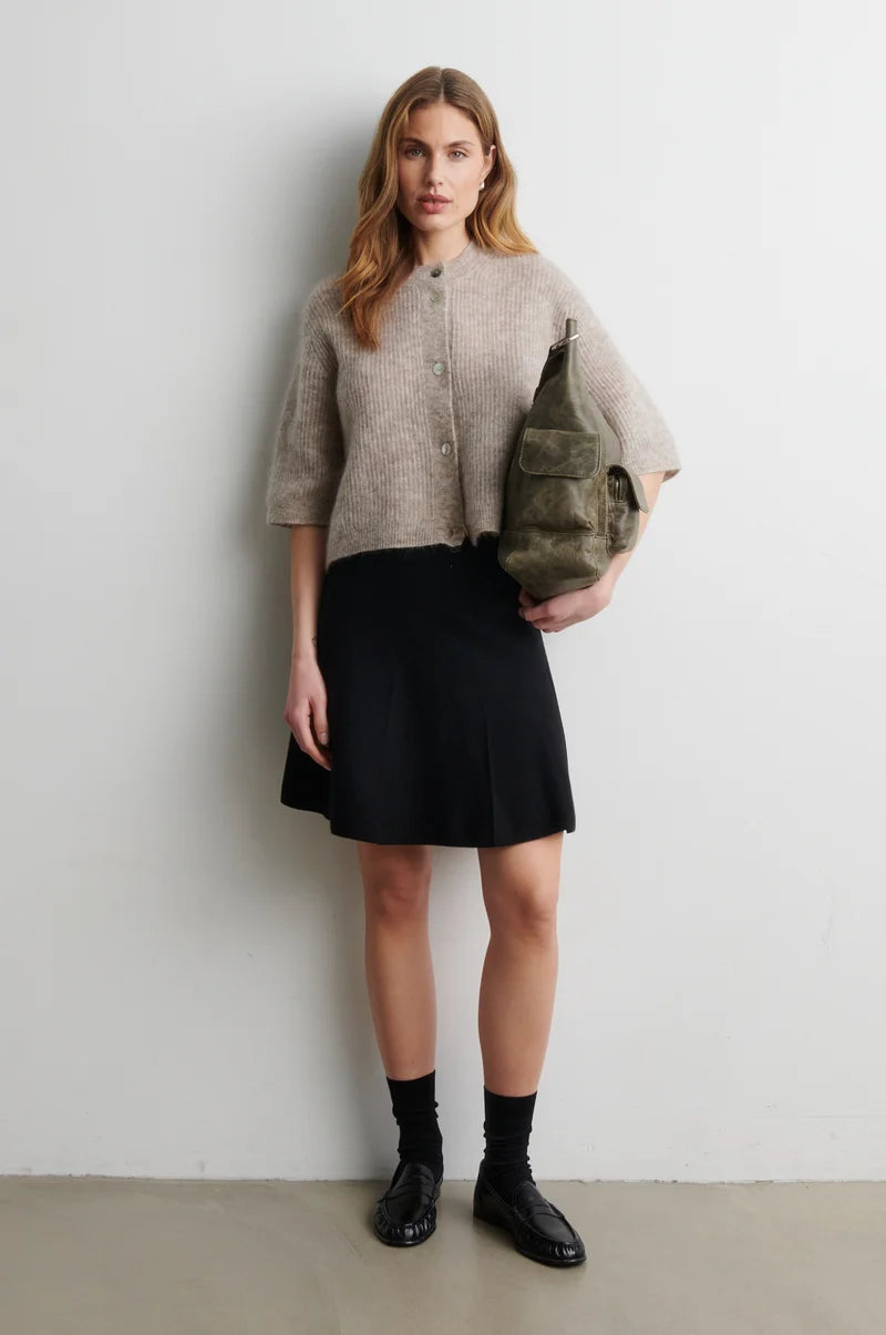 Andrea Beige Melange Cardigan