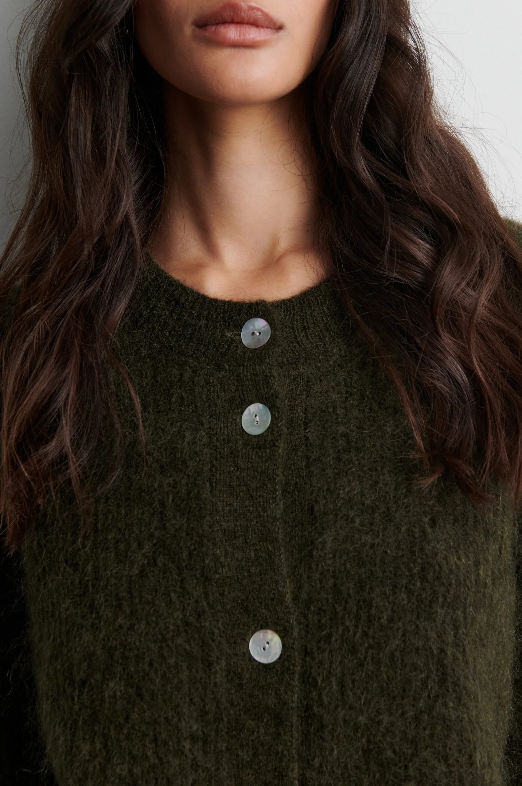 Andrea Black Olive Cardigan