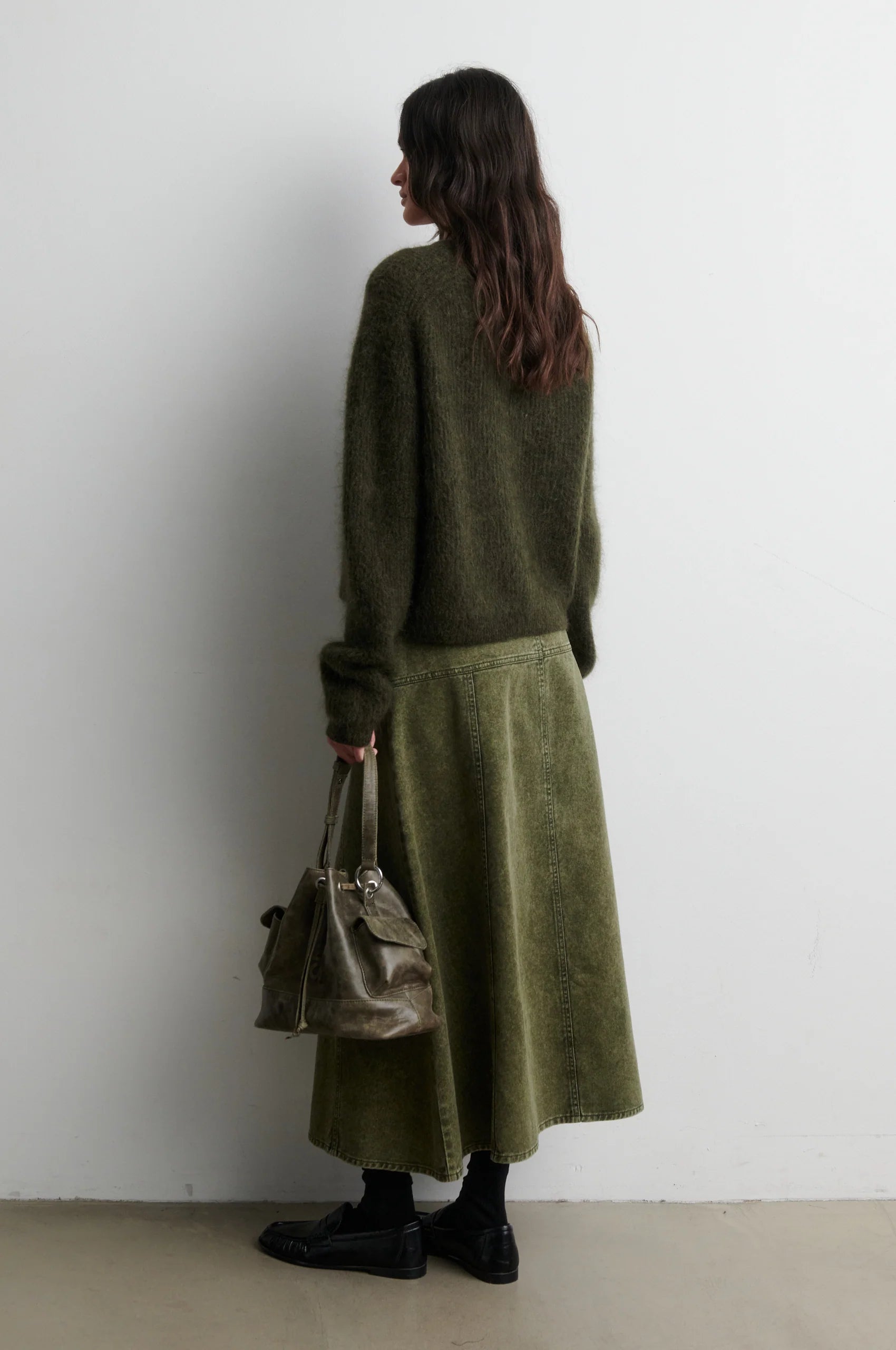 Andrea Black Olive Cardigan