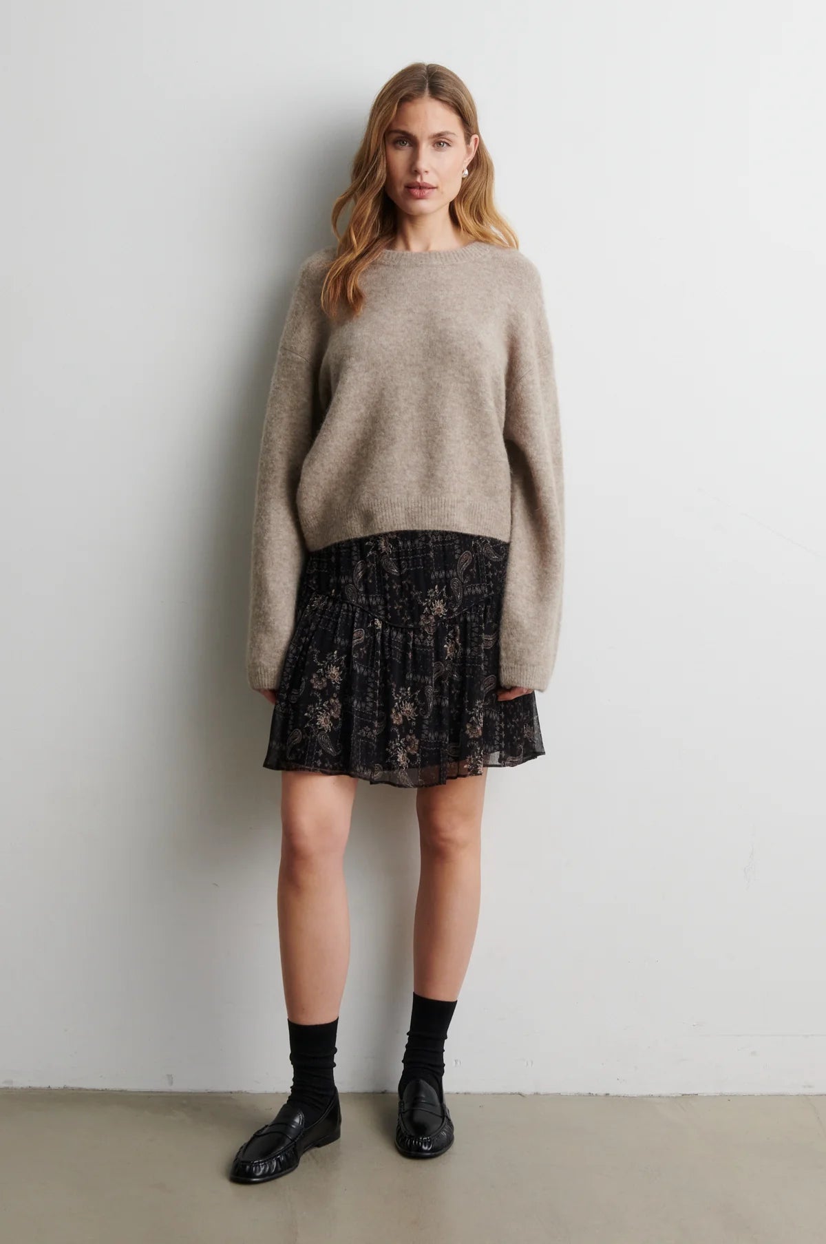 Varano Knit Pullover Beige Melange