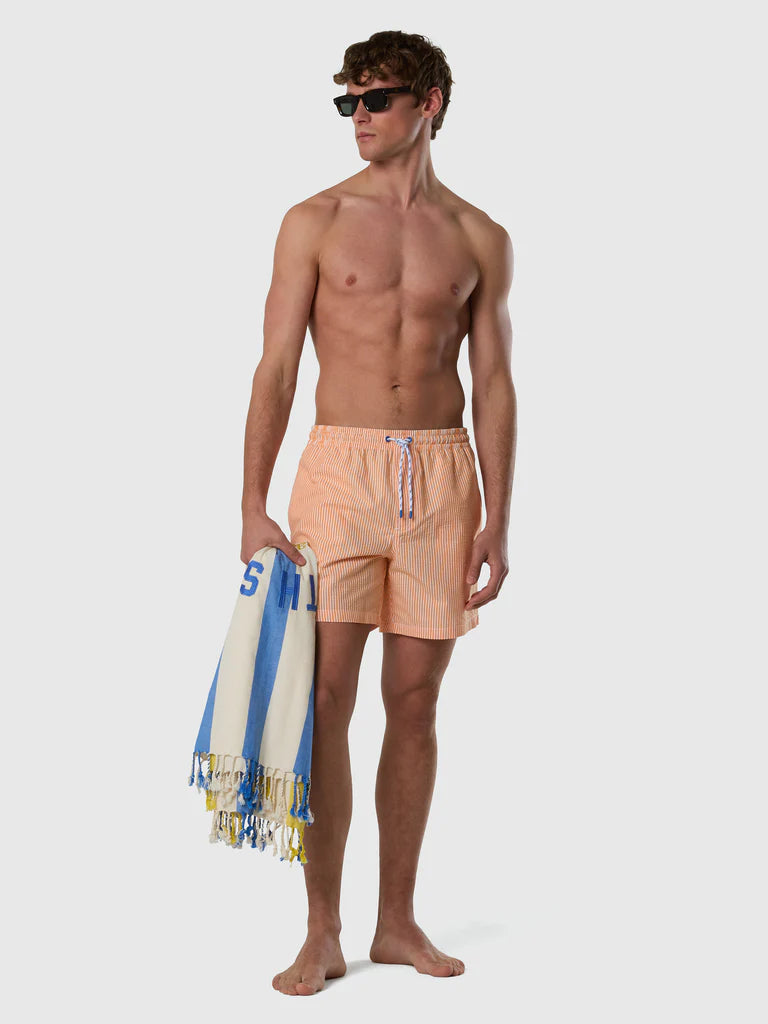 North Sails Orange Striped Swim Shorts