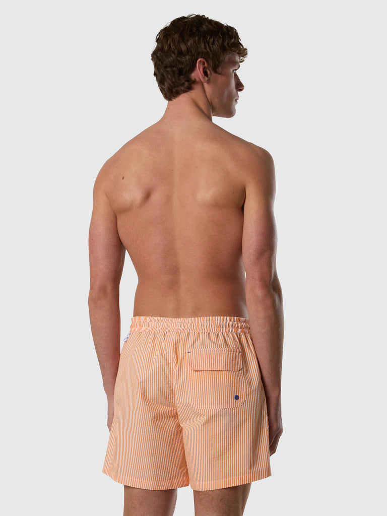 North Sails Orange Striped Swim Shorts
