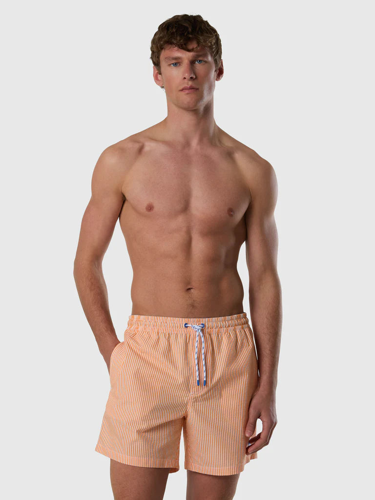 North Sails Orange Striped Swim Shorts