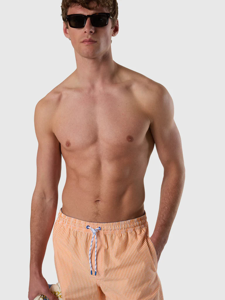 North Sails Orange Striped Swim Shorts