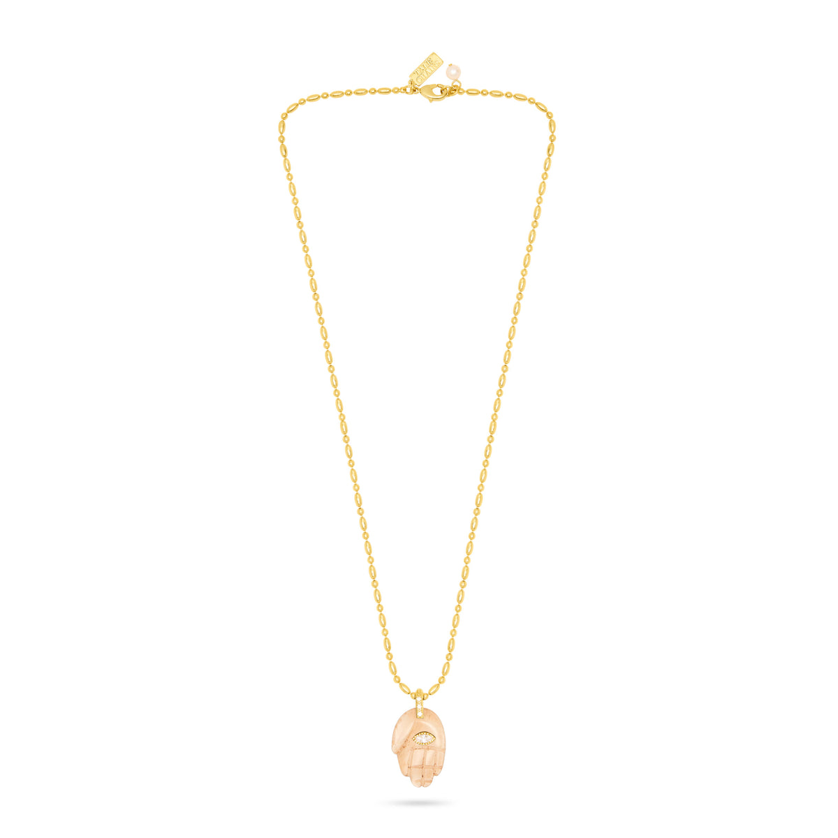Protective Hand Pendant Necklace- Smokey Quartz