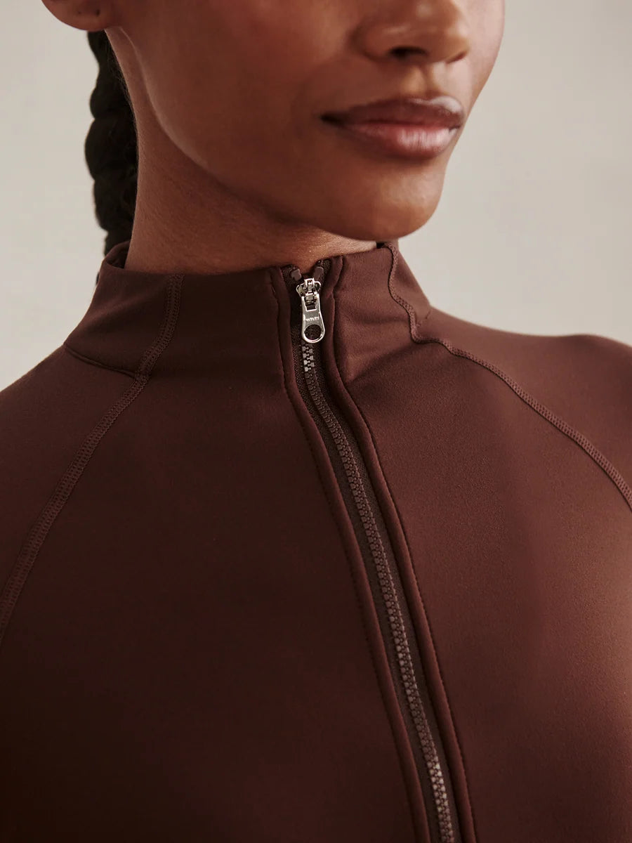 Always Zip-Through Sweat - Deep Mahogany