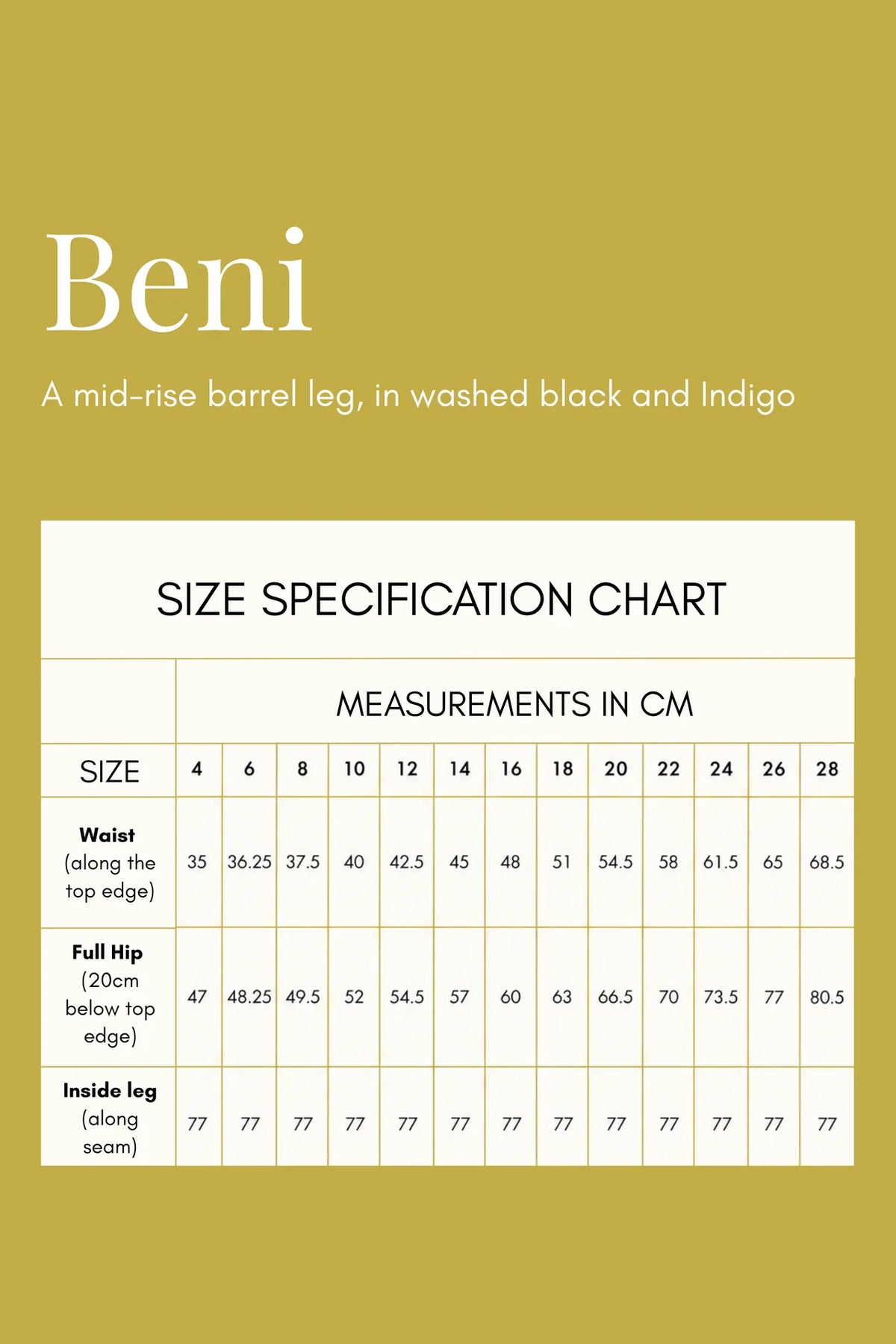 Indigo Beni Barrel Jeans