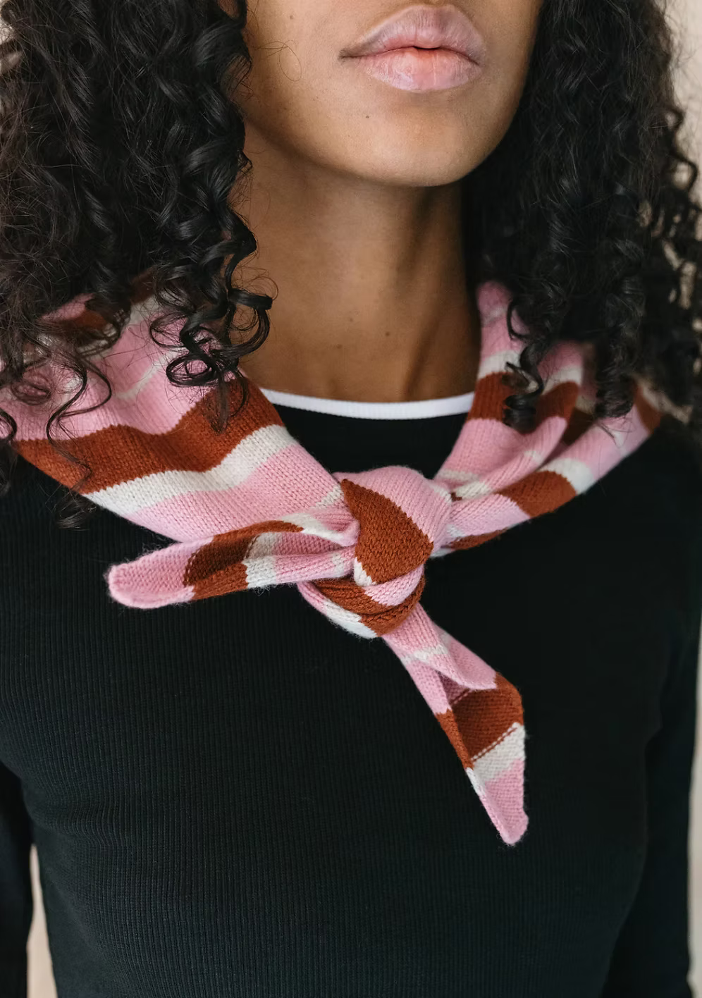 TBCO Pink & Rust Triangle Scarf