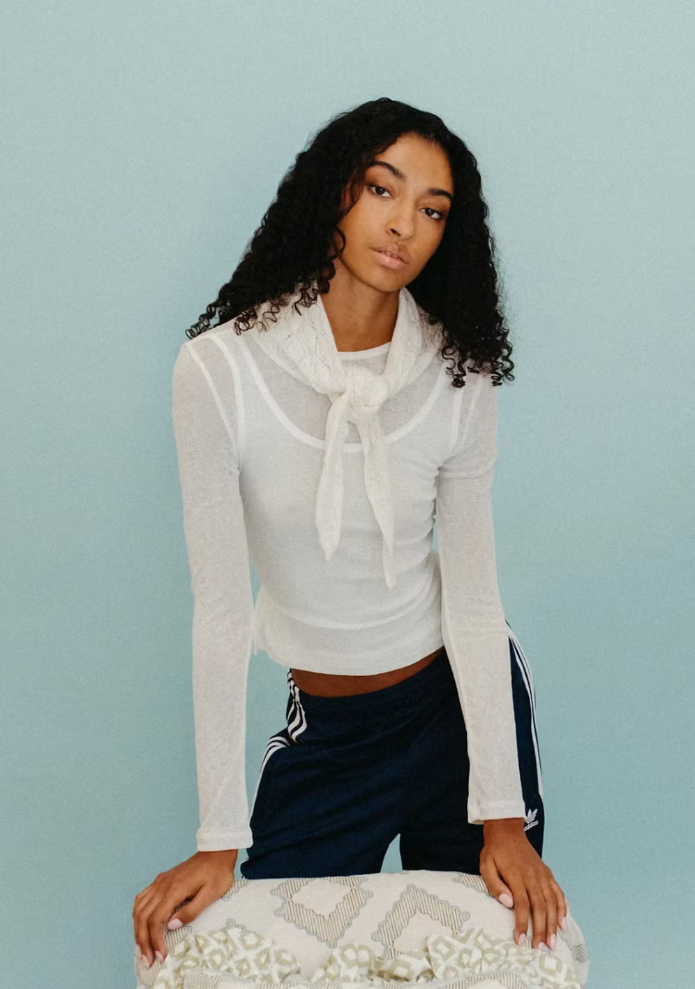 TBCO Pointelle Triangle Scarf