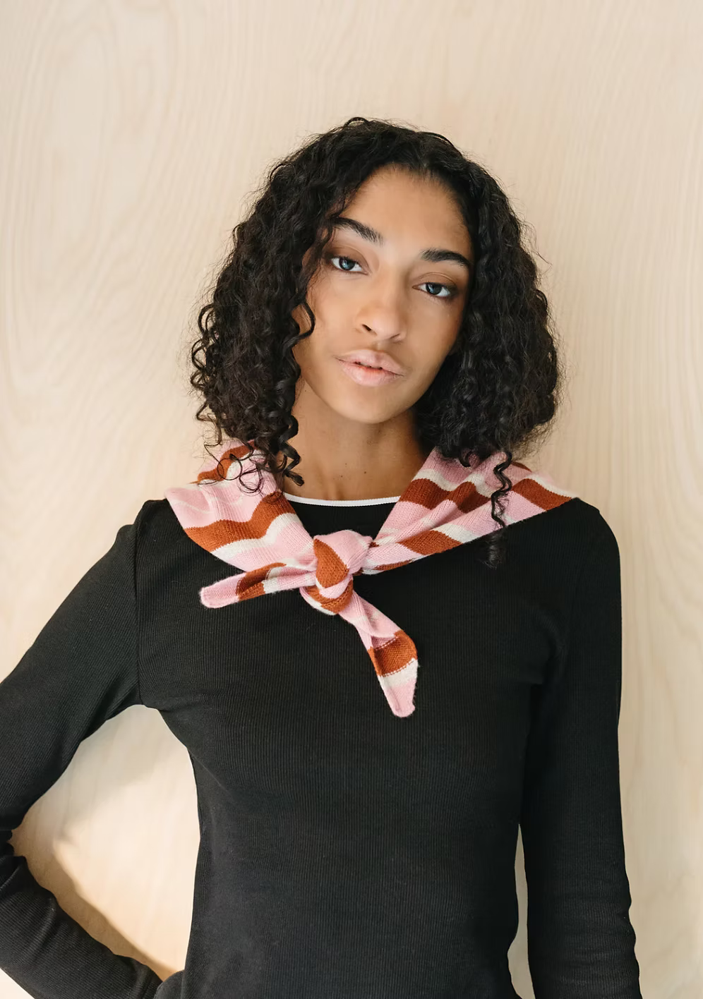 TBCO Pink & Rust Triangle Scarf