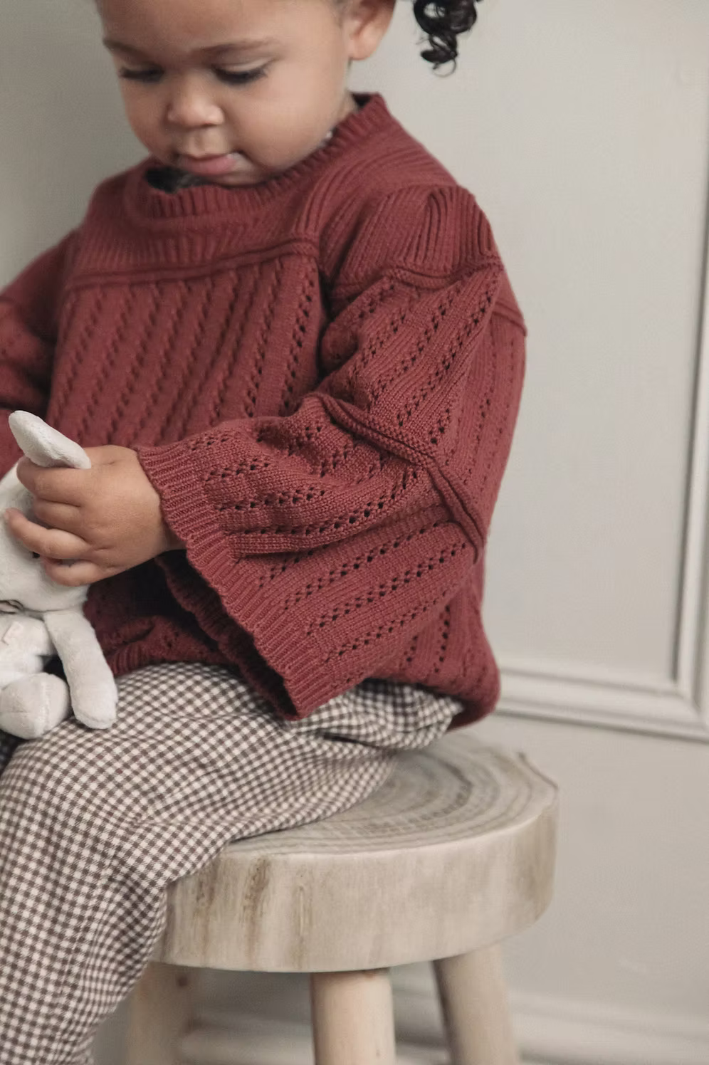 Minnie & Monty Dusky Berry Flare Sleeve Knit