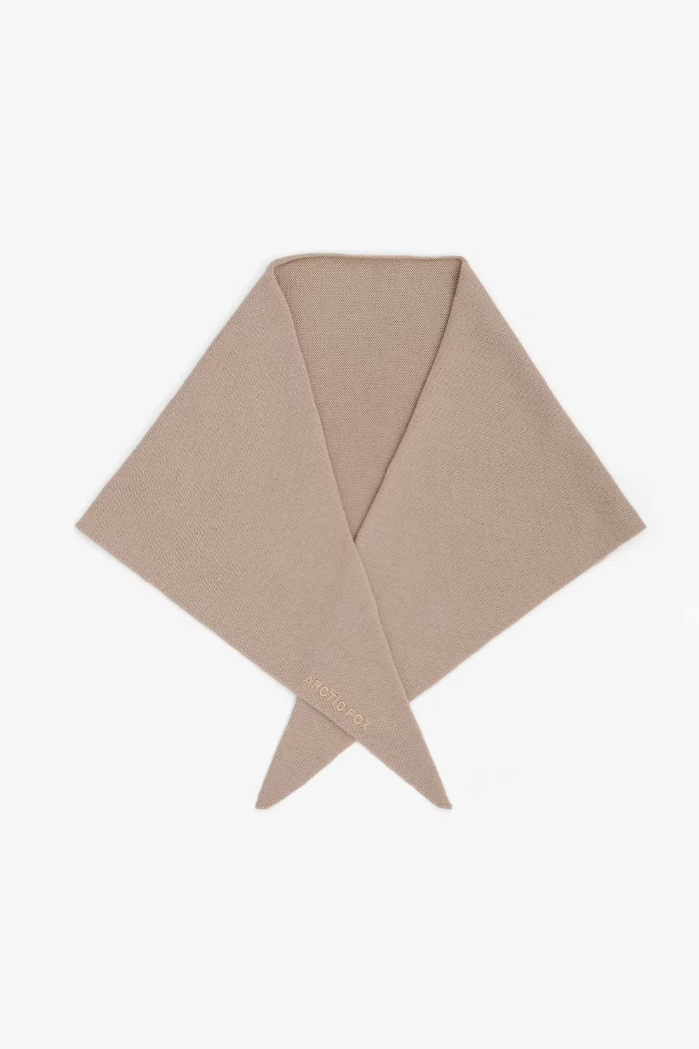 Arctic Fox Taupe Merino Triangle Scarf