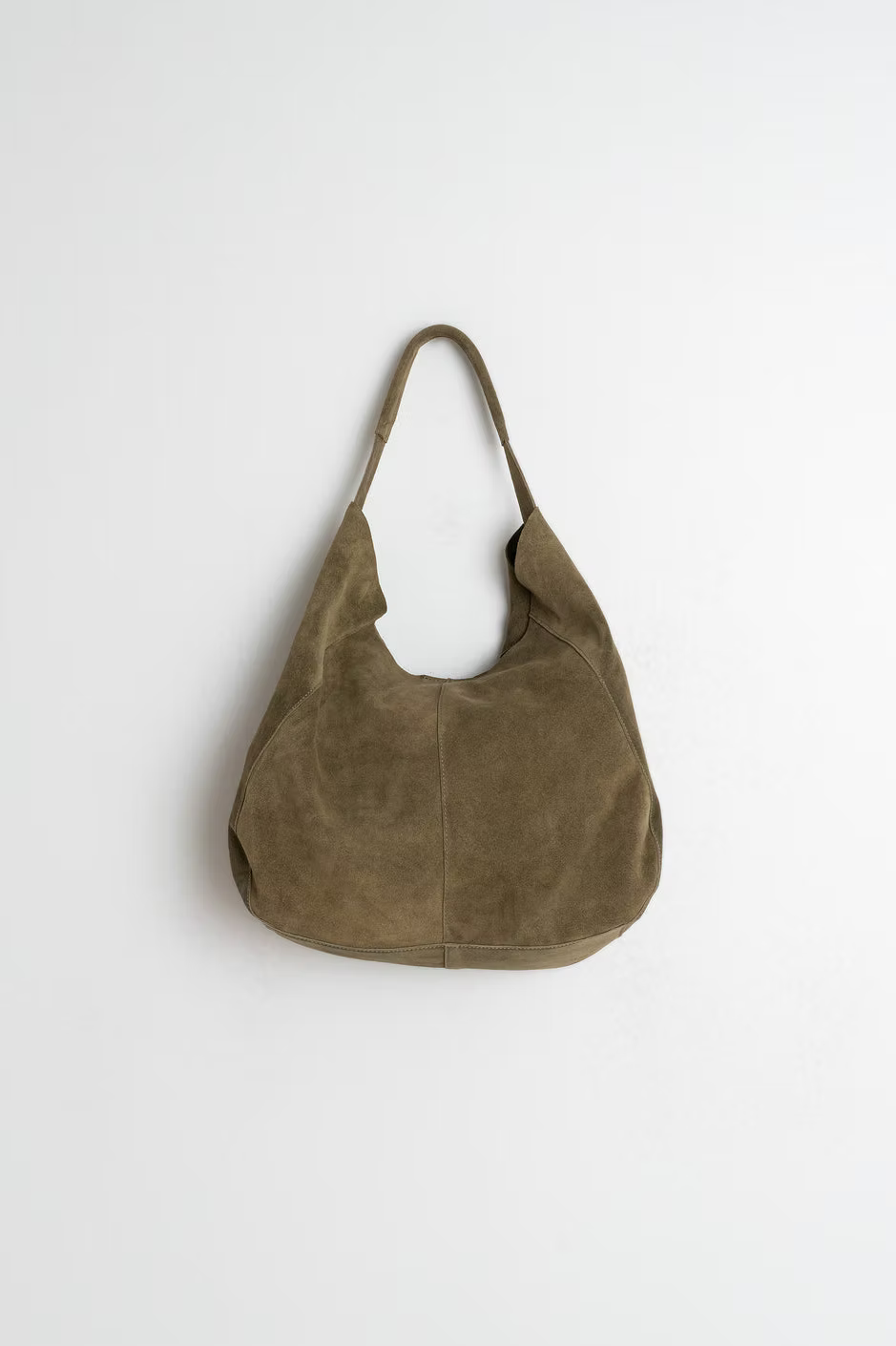 Indi & Cold Khaki Split Leather Tote Bag