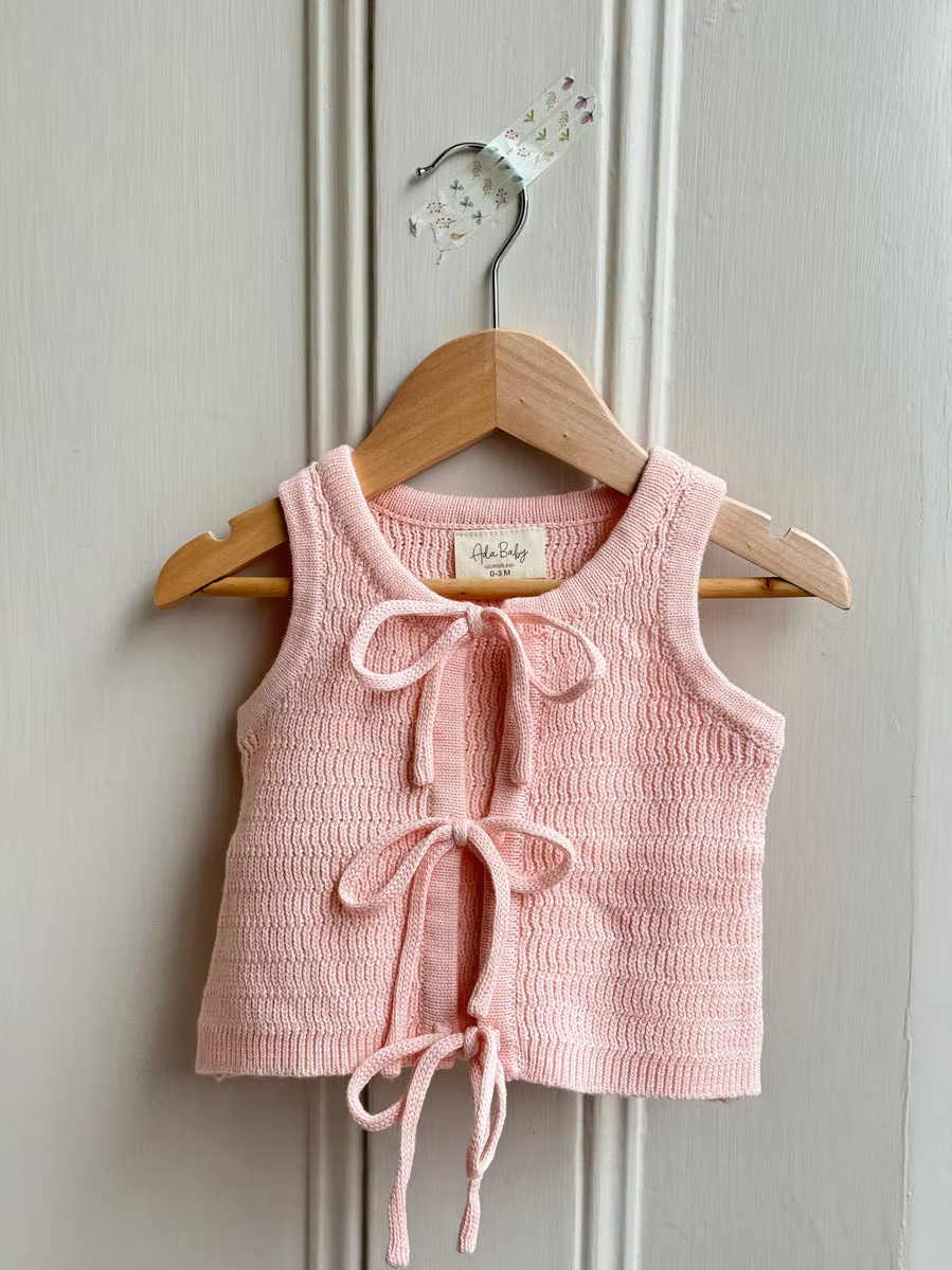 Ada Baby Pink Knitted Vest