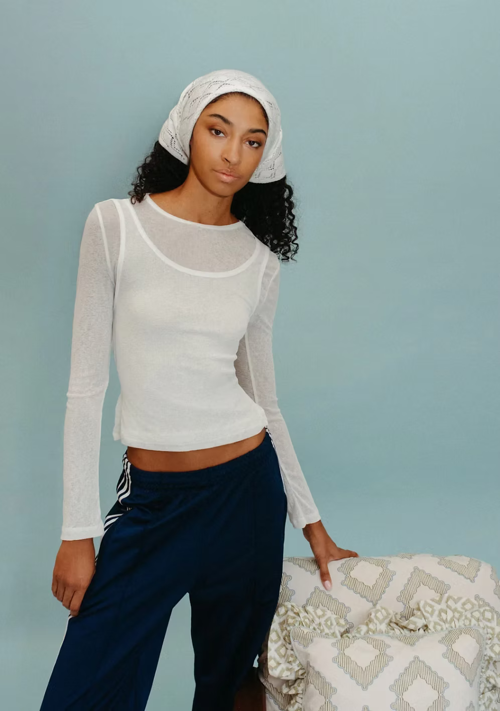 TBCO Pointelle Triangle Scarf