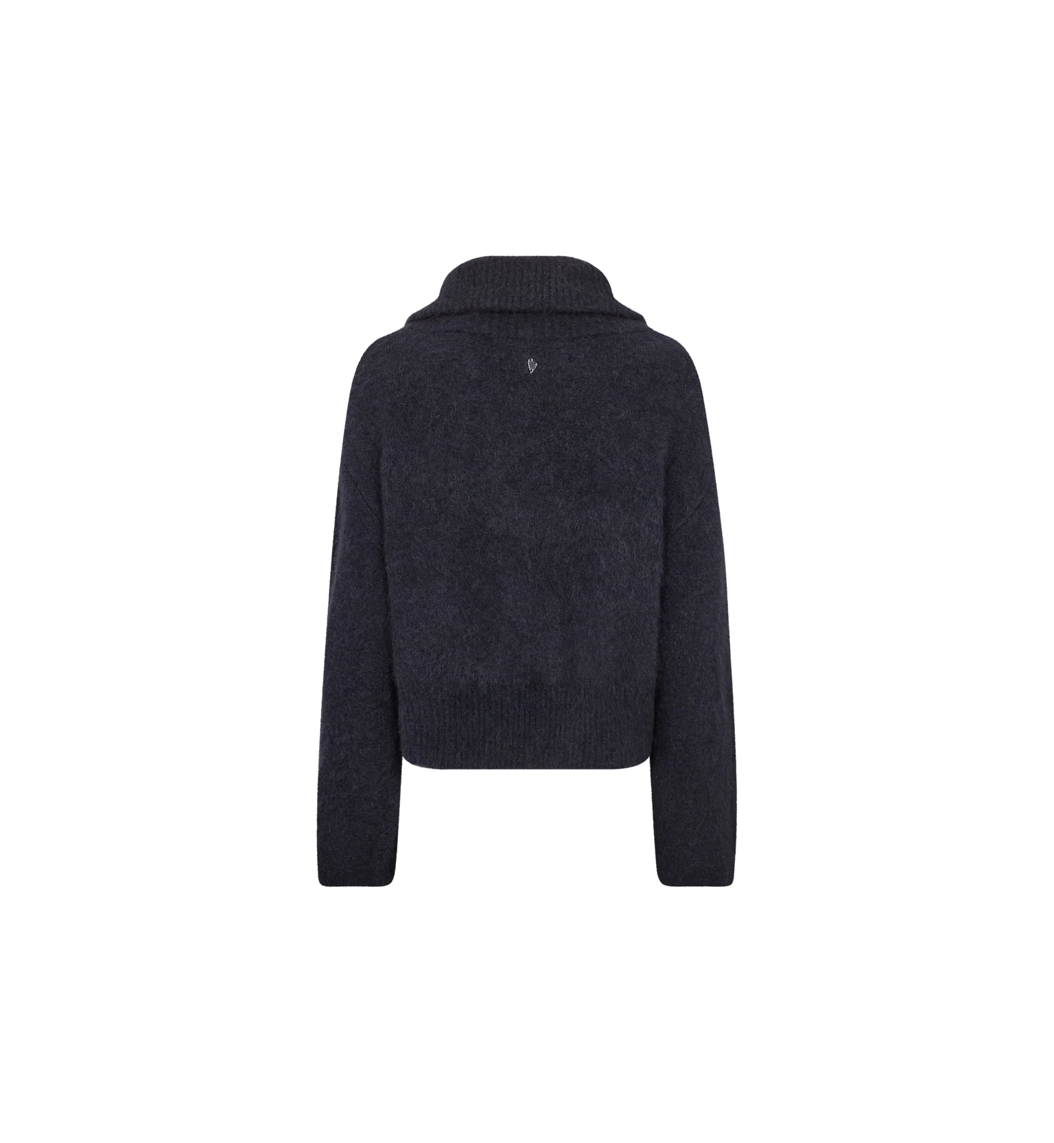 Hulda Navy Zip Knit Cardigan