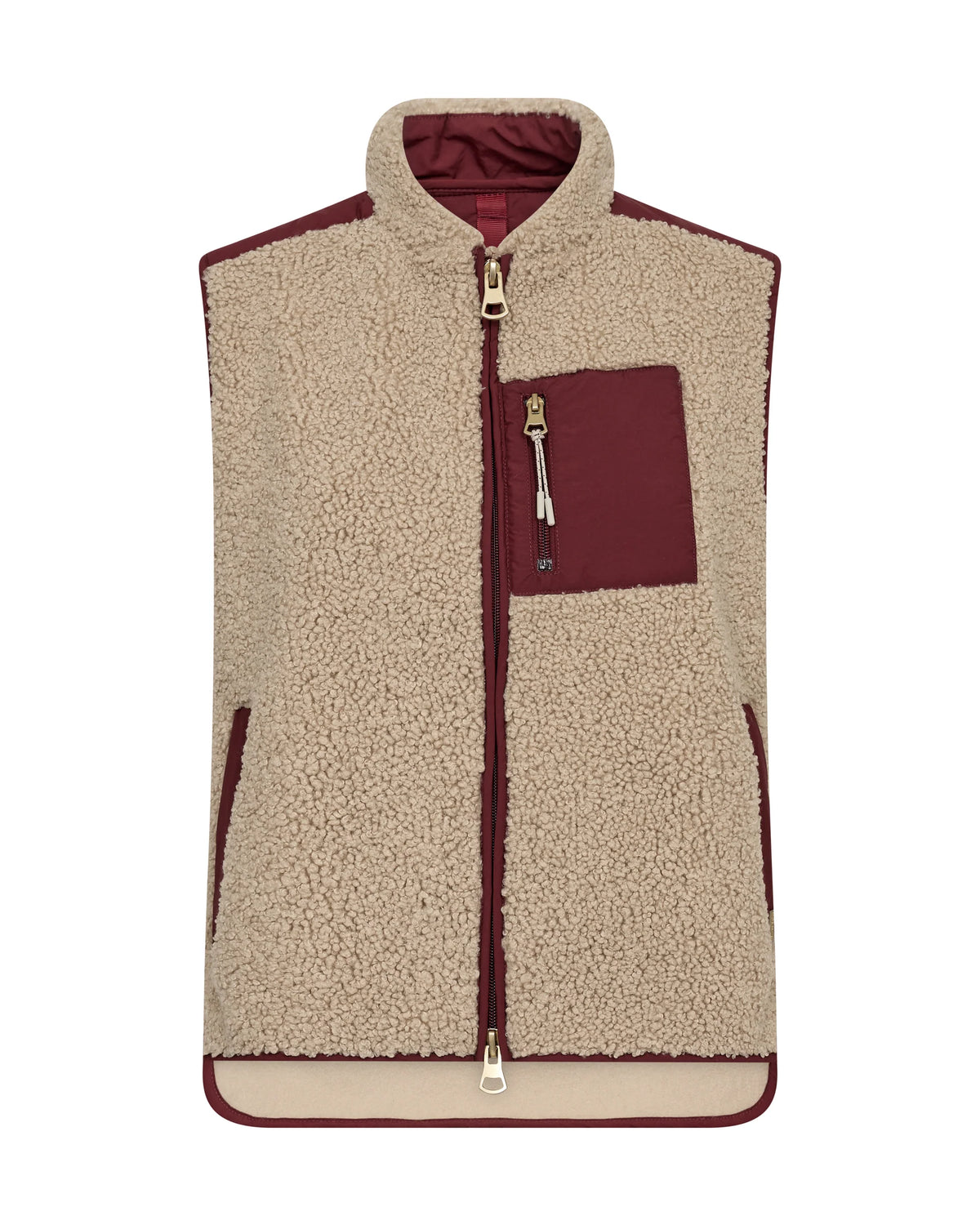 Eli Rowe Teddy Vest - Cabernet