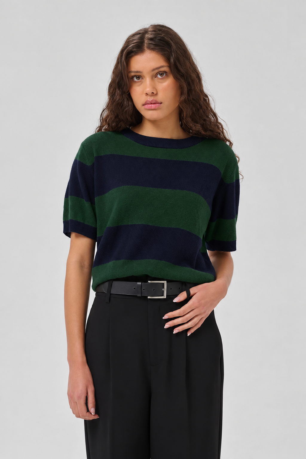 Jola Short-sleeved knit in 100% Wool