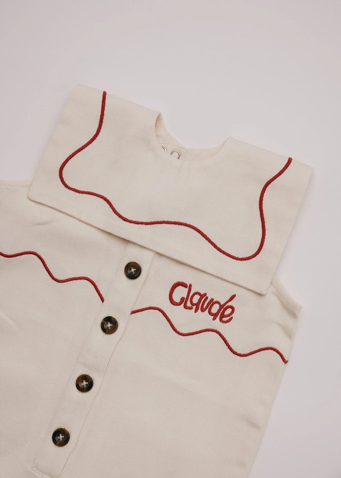 Cali Vanilla Ripple Collar Overall