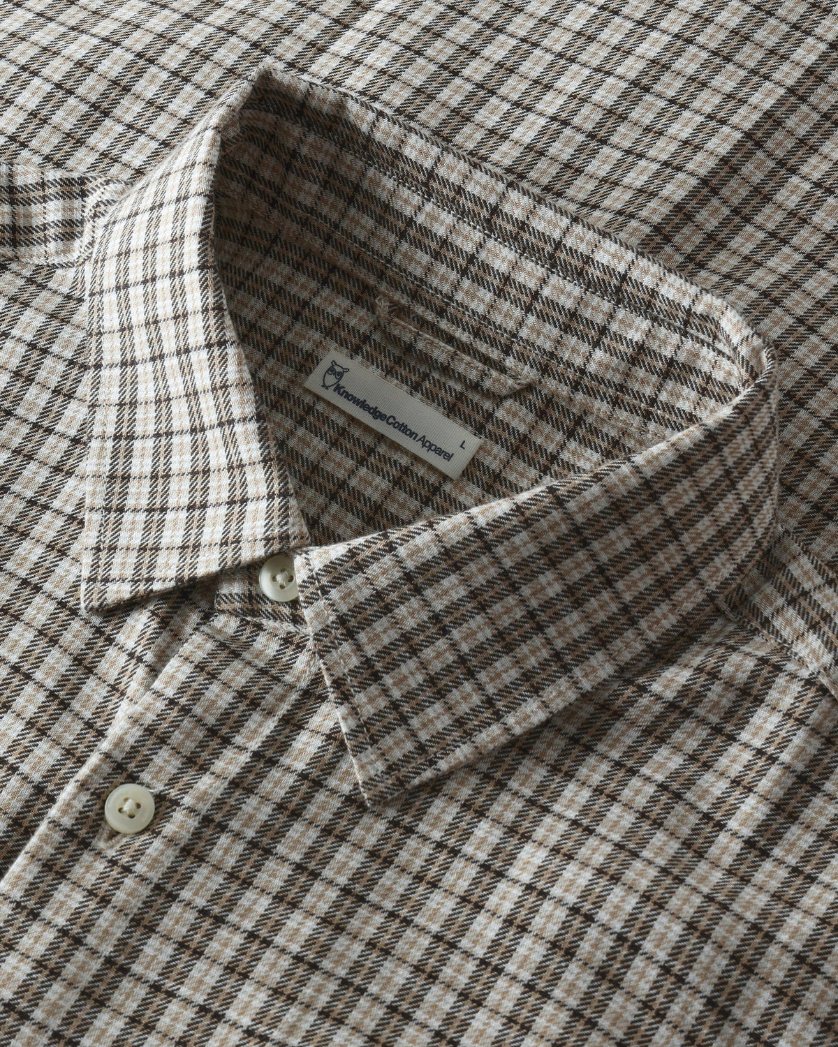 Dune Check Flannel Shirt Creme