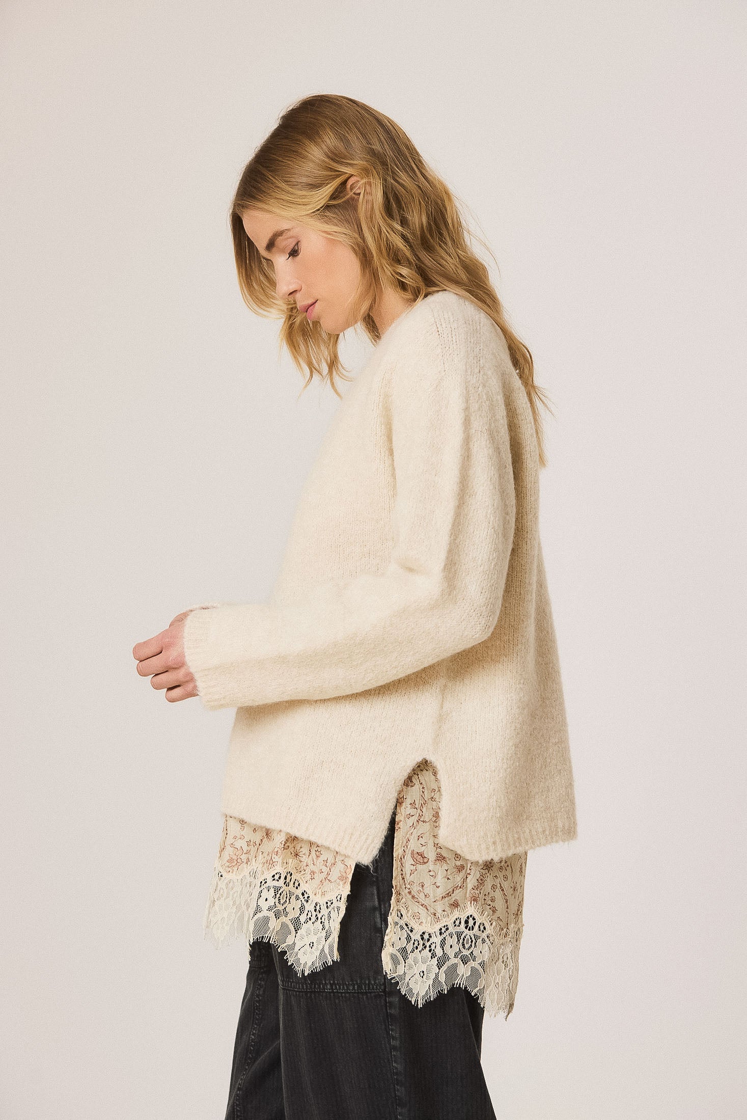 Boxy Jumper with Mohair