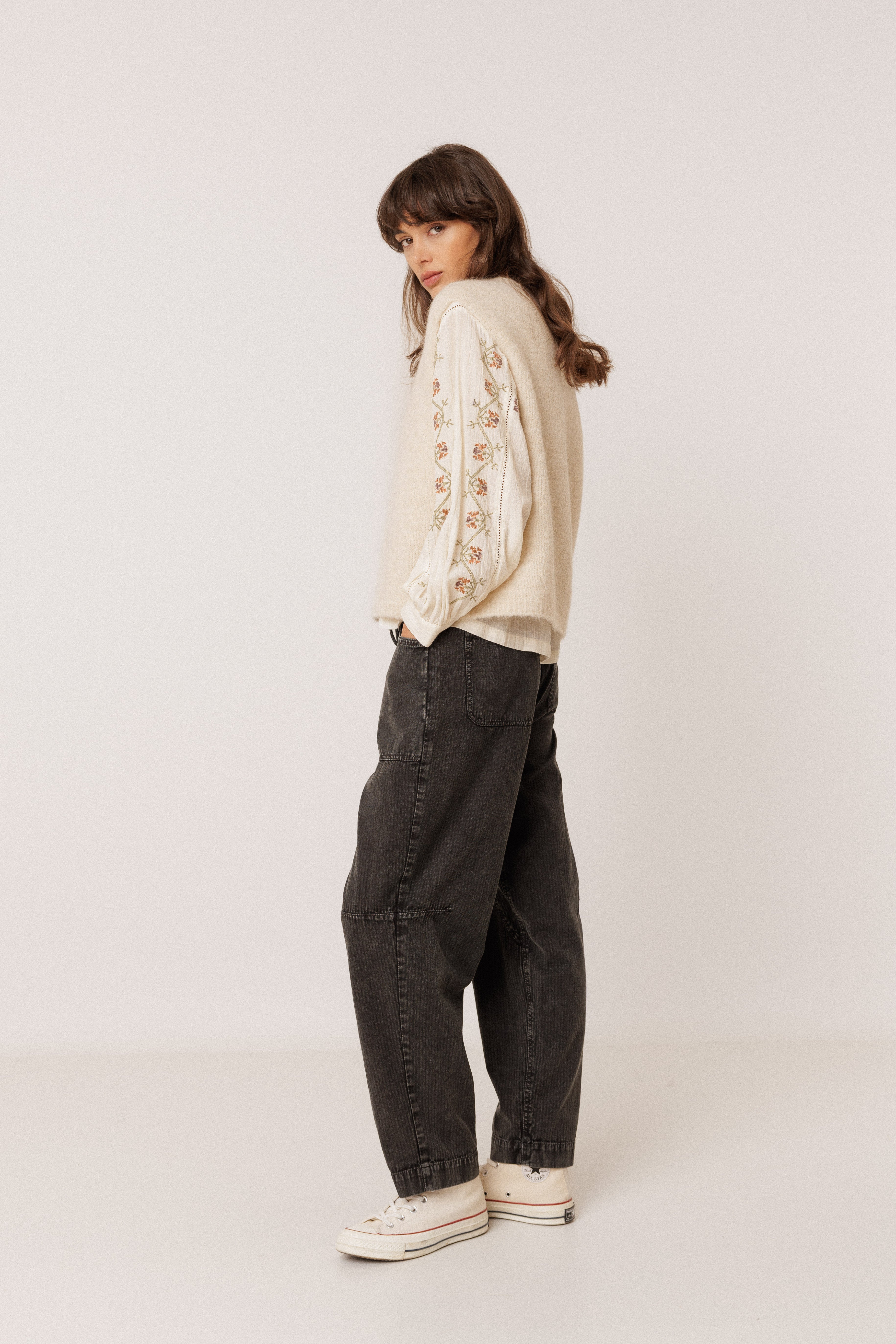 Boxy Mohair Vest - Ecru