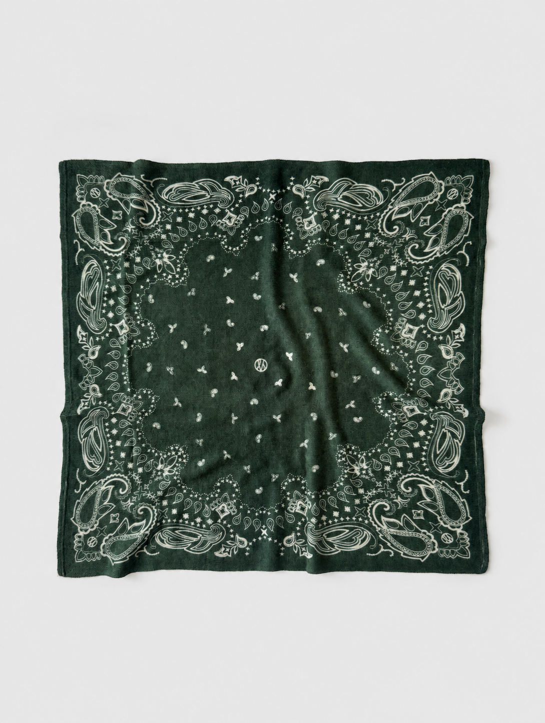 Cashmere Paisley Scarf Green 65cm