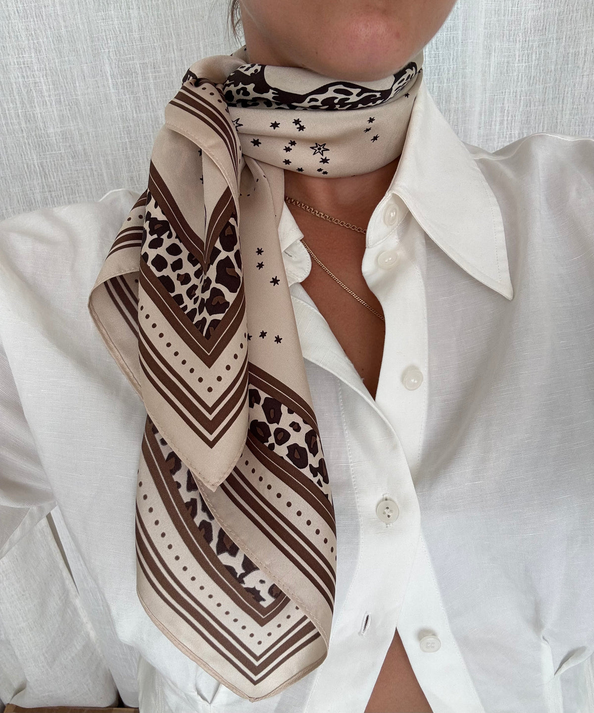 Zodiac Scarf Gemini Sand 65cm