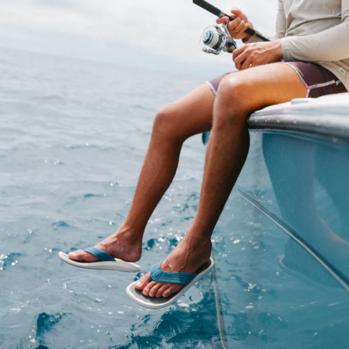 Olukai Ulele Flip Flop - Slate Blue/Charcoal