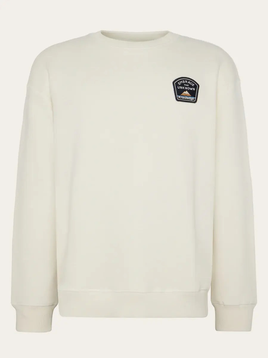 Knowledge Cotton Crew Neck Sweater - Egret