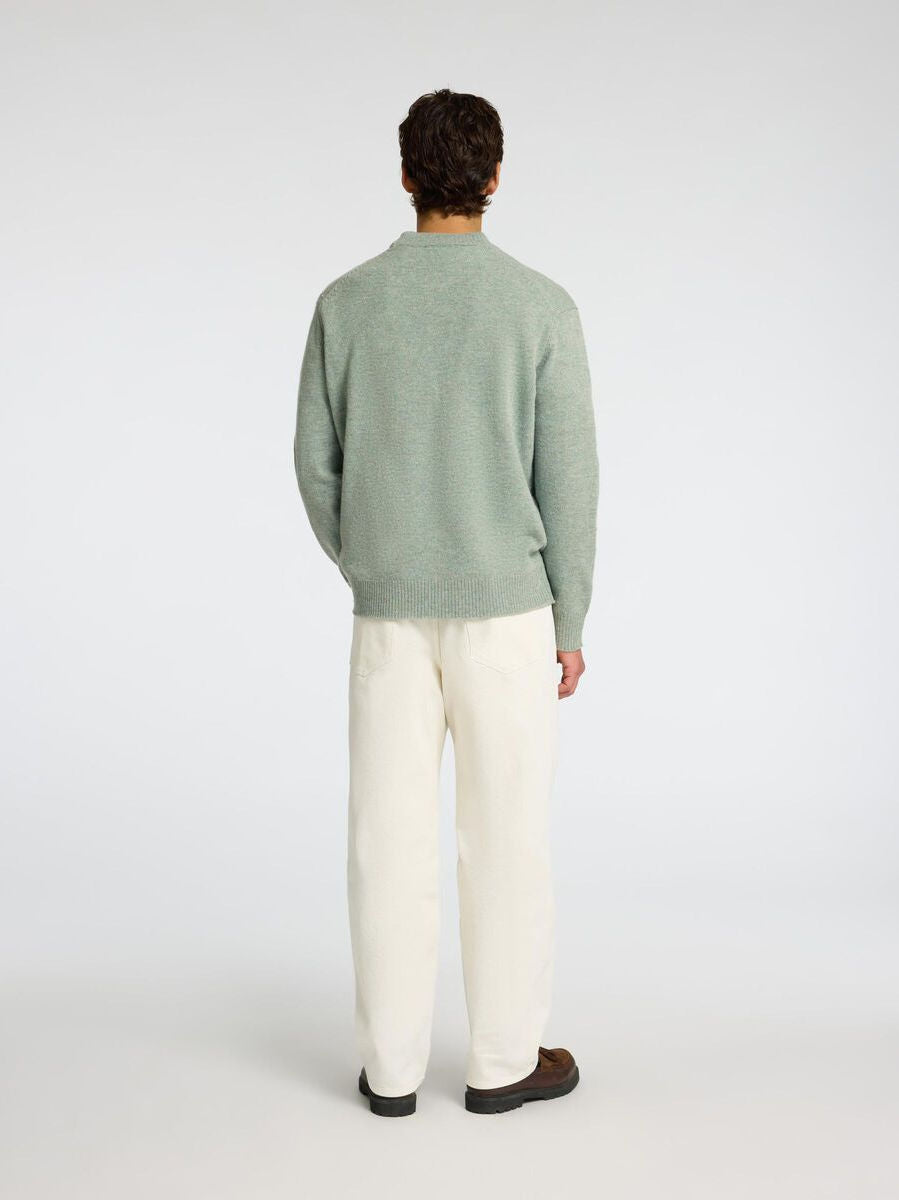 Selected Homme Reuben Green Melange Knit