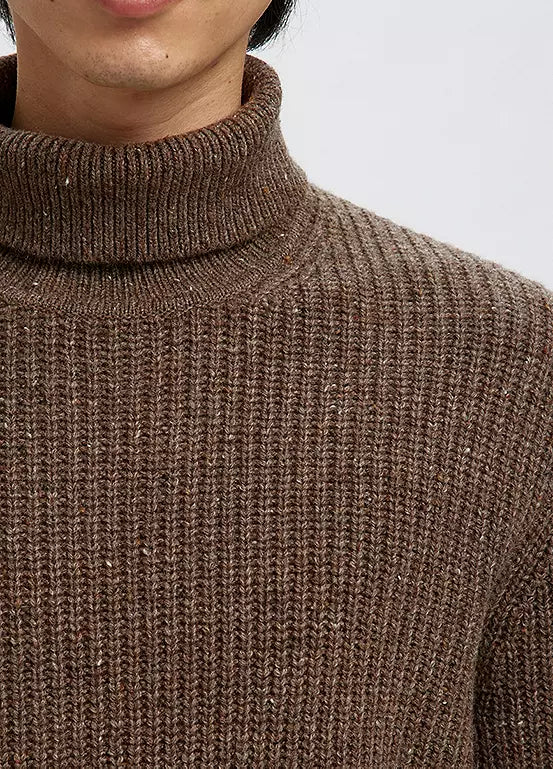 Selected Homme Coffee Rollneck Knit