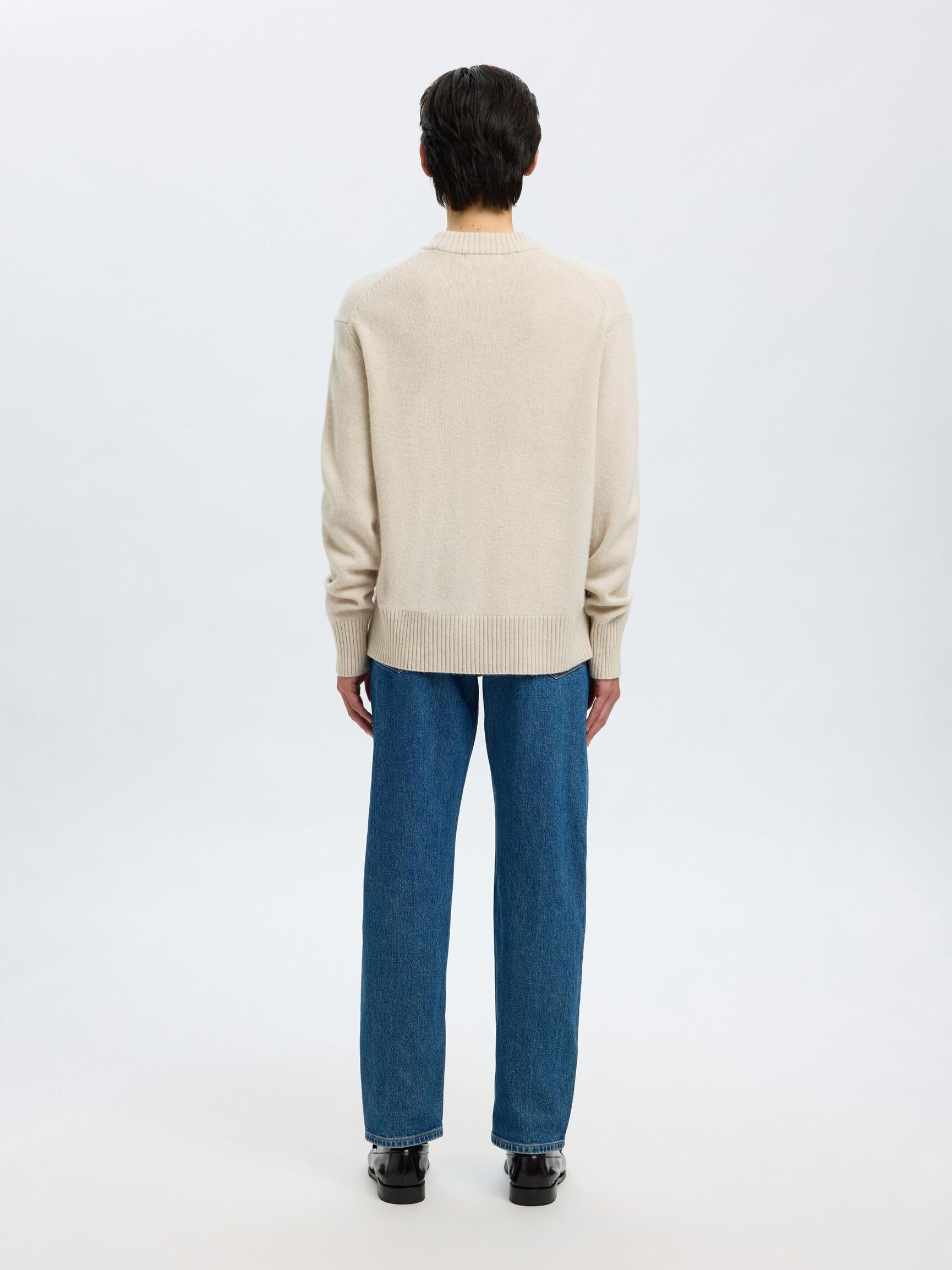 Selected Homme Calle Cashmere Blend Crew Knit