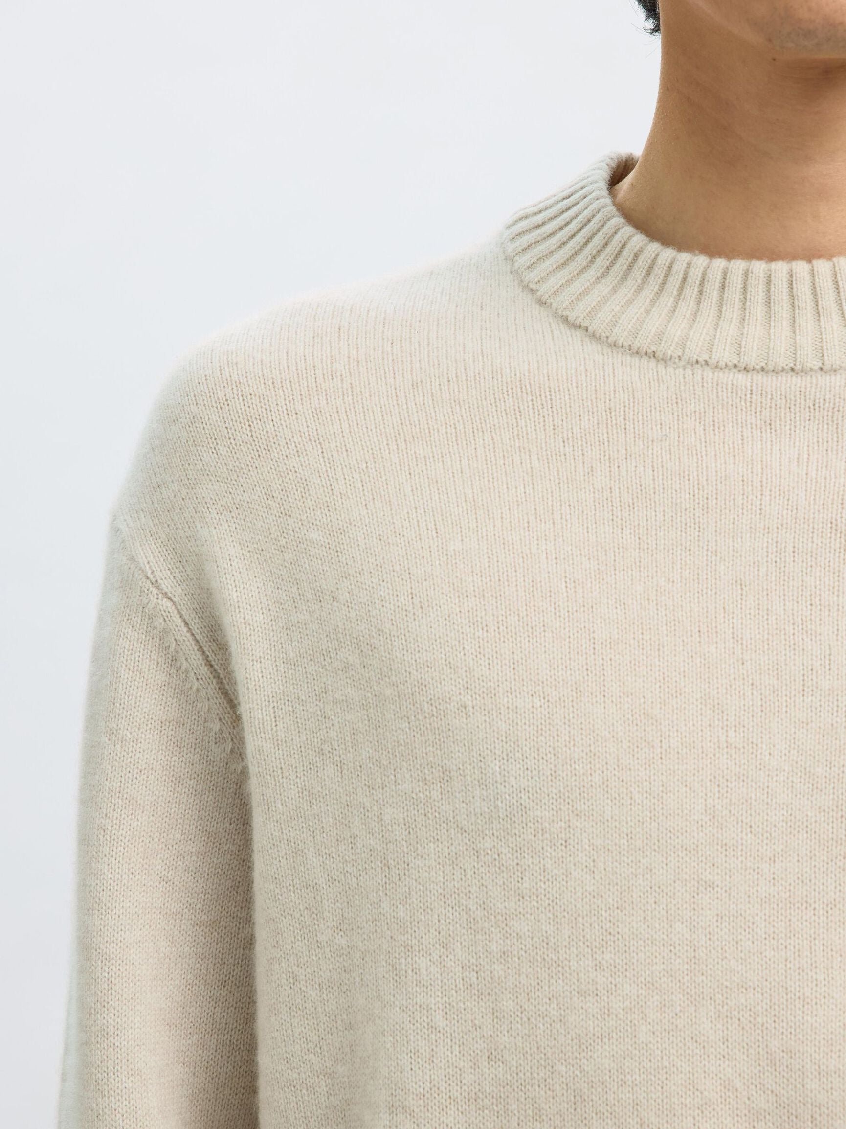Selected Homme Calle Cashmere Blend Crew Knit